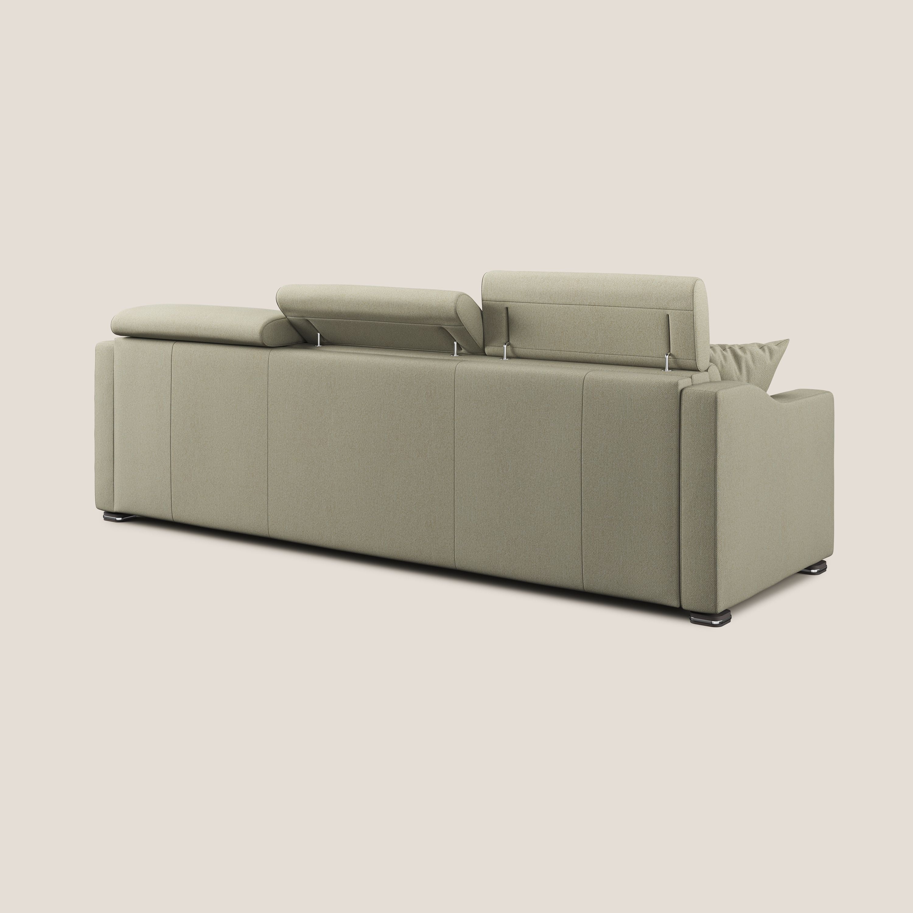 Amber divano letto angolare in tessuto smacchiabile T05 panna - divani.store