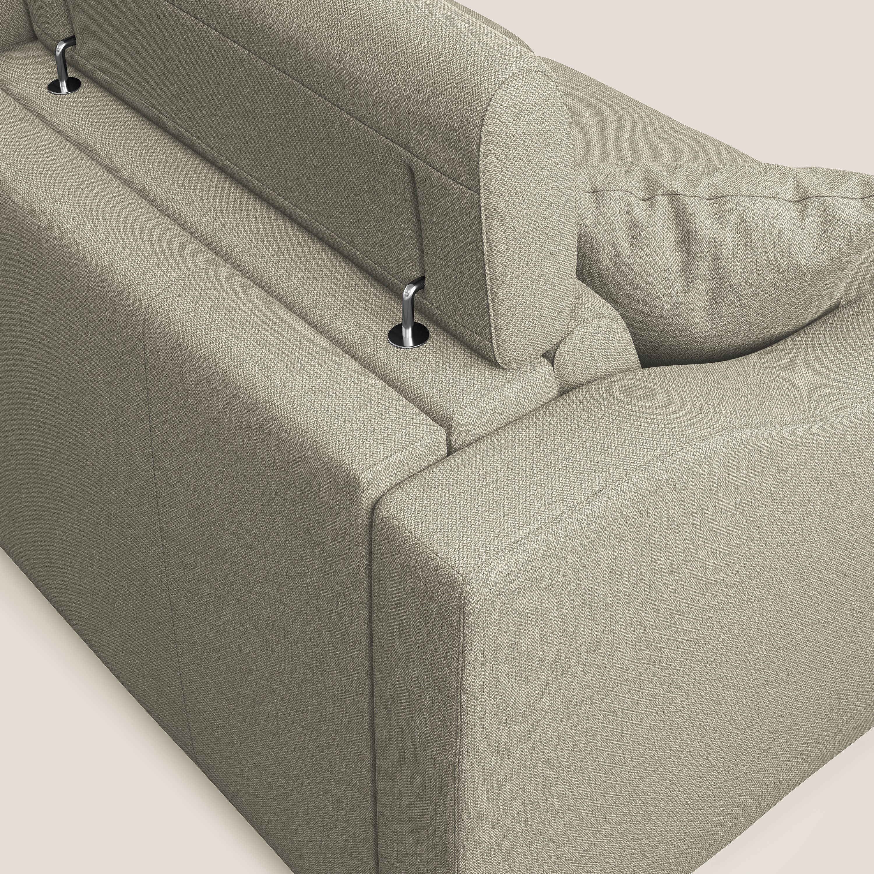 Amber divano letto matrimoniale in tessuto smacchiabile T05 panna - divani.store