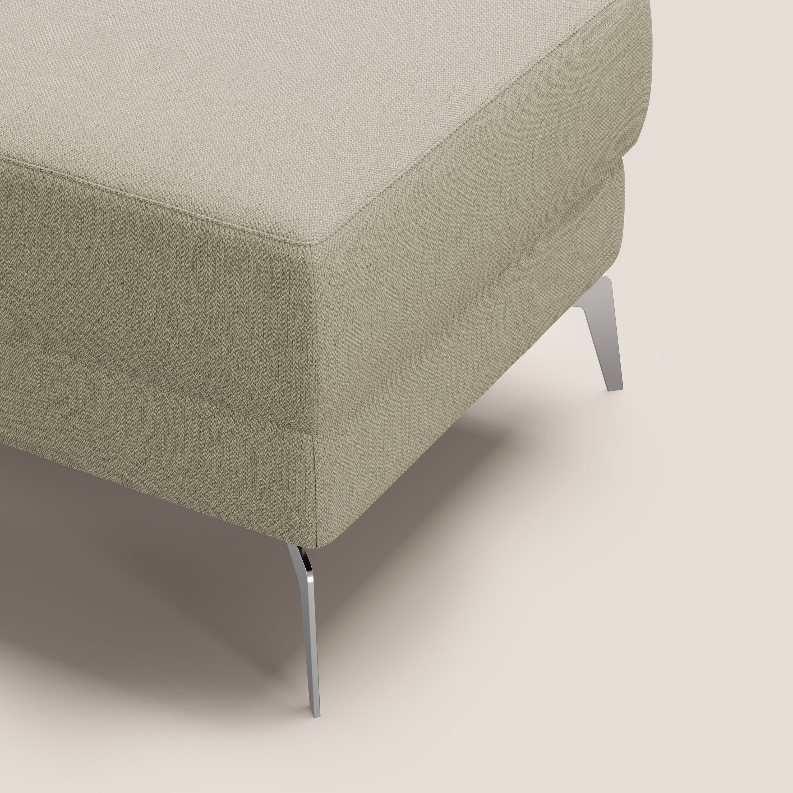 Star Pouf con piedini alti in tessuto smacchiabile T05 panna - divani.store