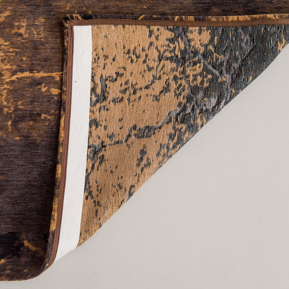 Notturno-nel-deserto tappeto a fantasia astratta in cotone di ciniglia - divani.store