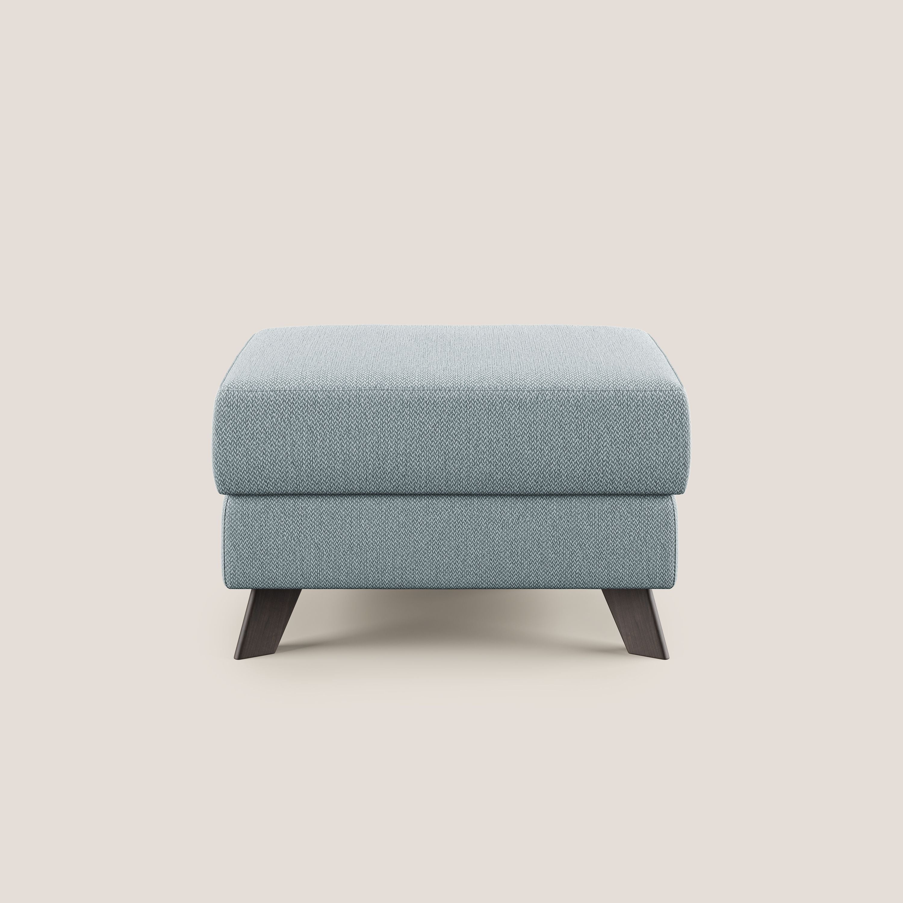 Moon Pouf contenitore e piedini alti in tessuto smacchiabile con acqua T05 carta da zucchero - divani.store