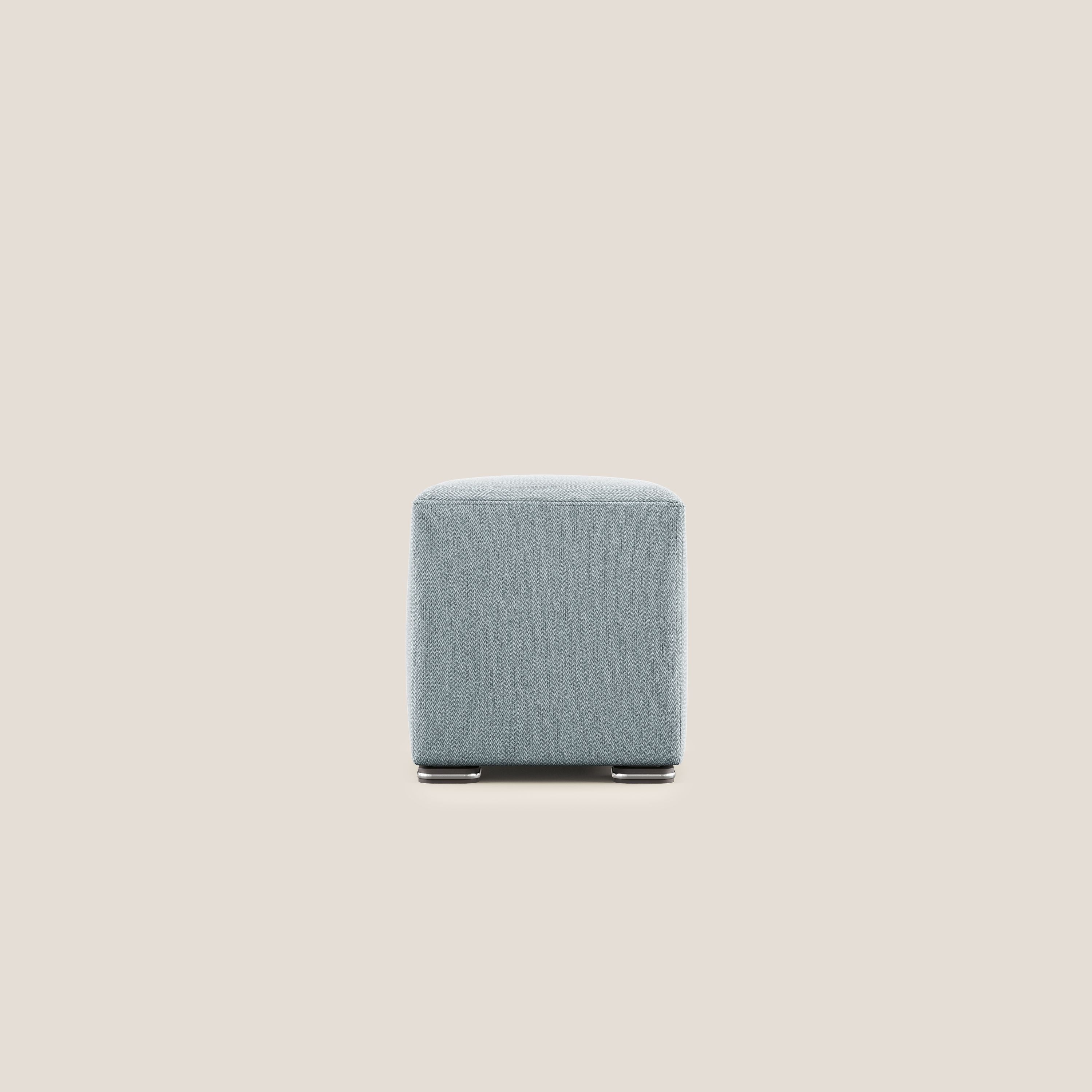 Cube pouf in tessuto morbido smacchiabile T05 carta da zucchero - divani.store