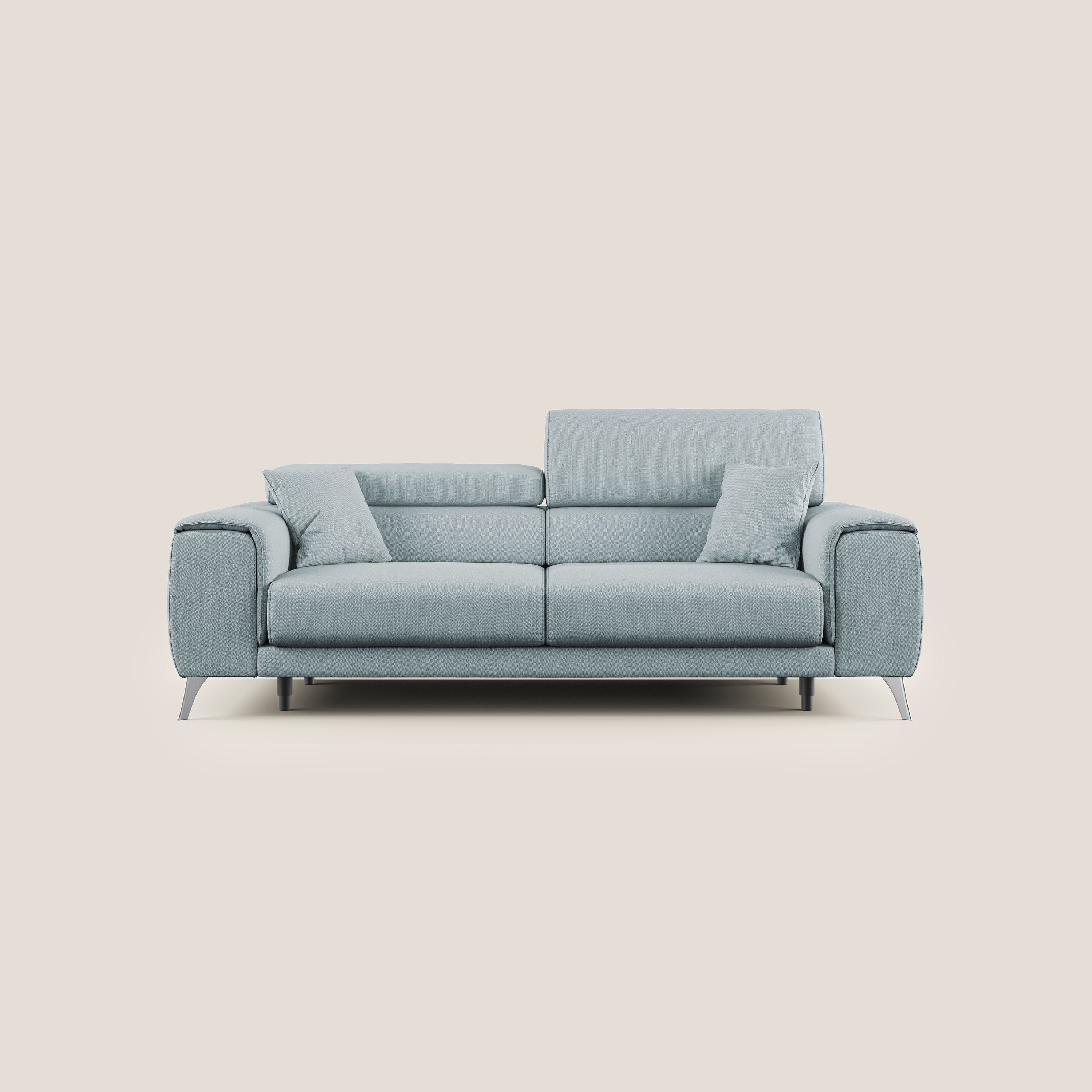 Fusion divano con sedute allungabili in tessuto smacchiabile T05 carta da zucchero - divani.store