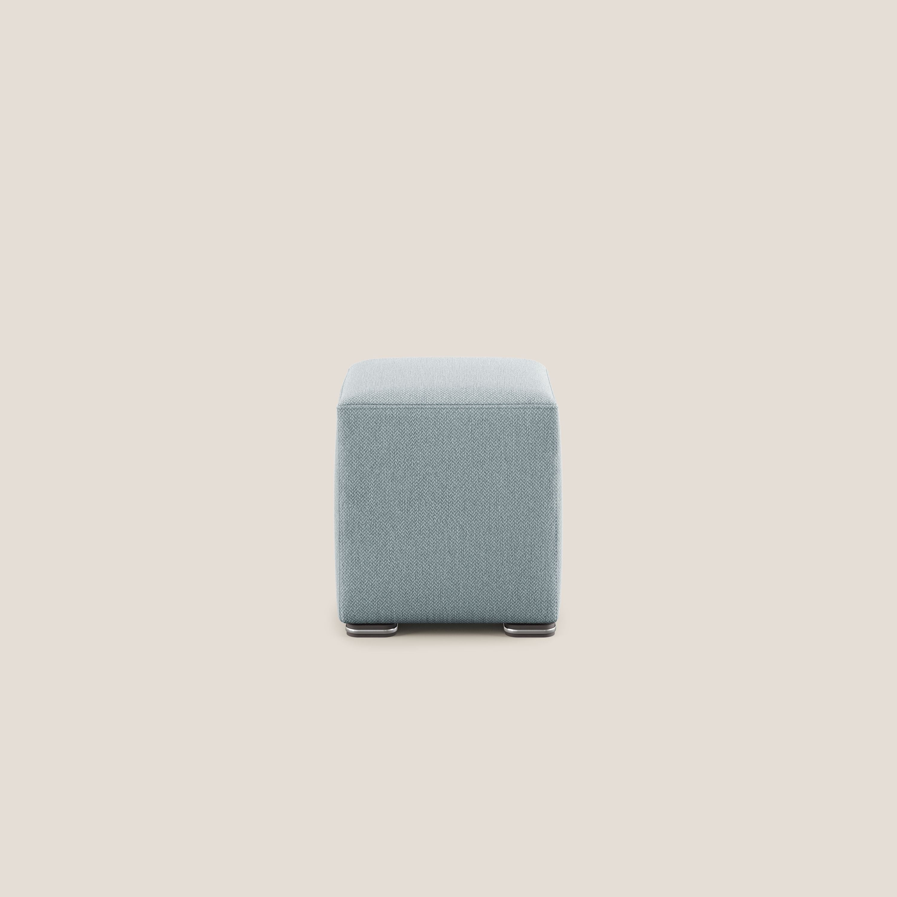 Cube pouf in tessuto morbido smacchiabile T05 carta da zucchero - divani.store
