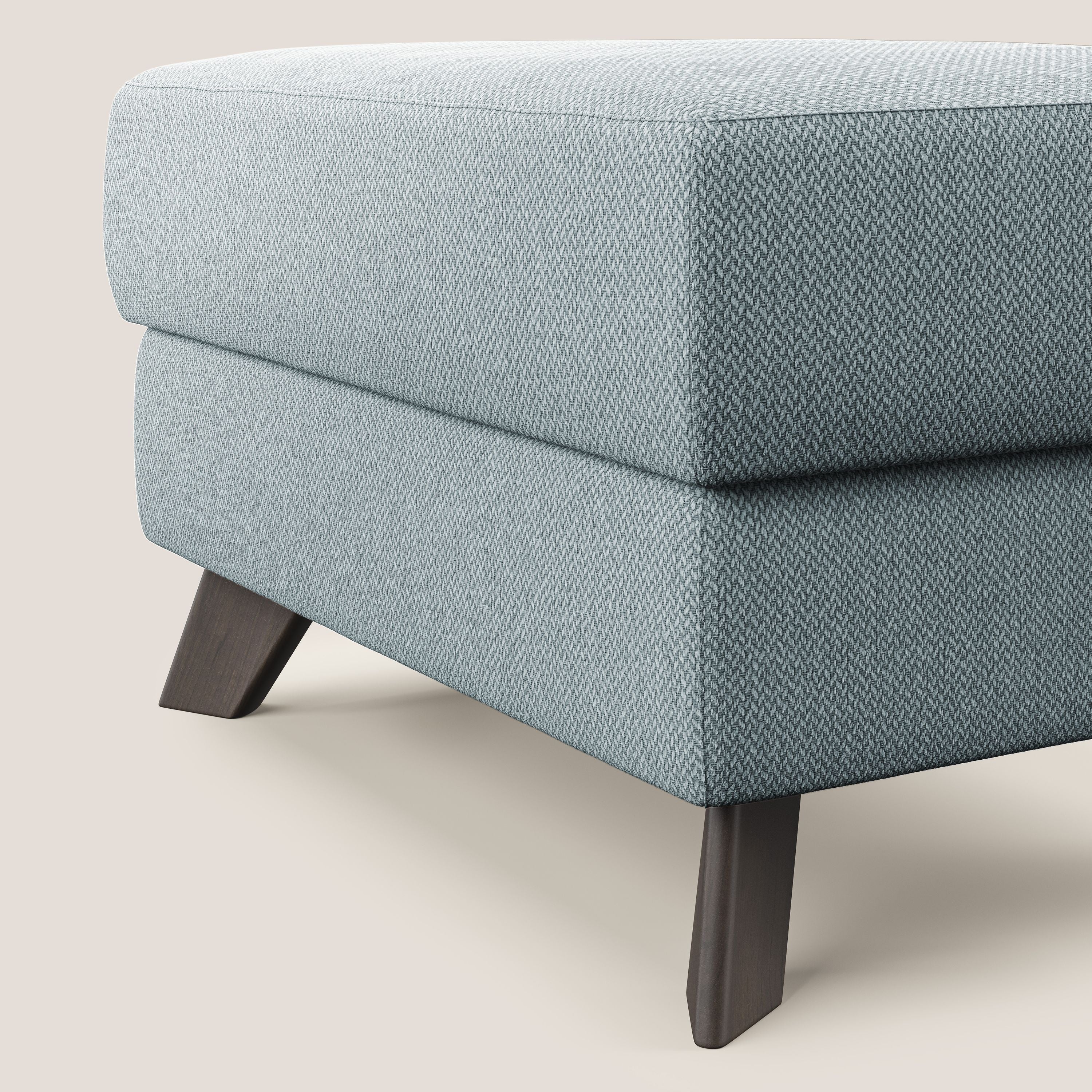 Moon Pouf contenitore e piedini alti in tessuto smacchiabile con acqua T05 carta da zucchero - divani.store