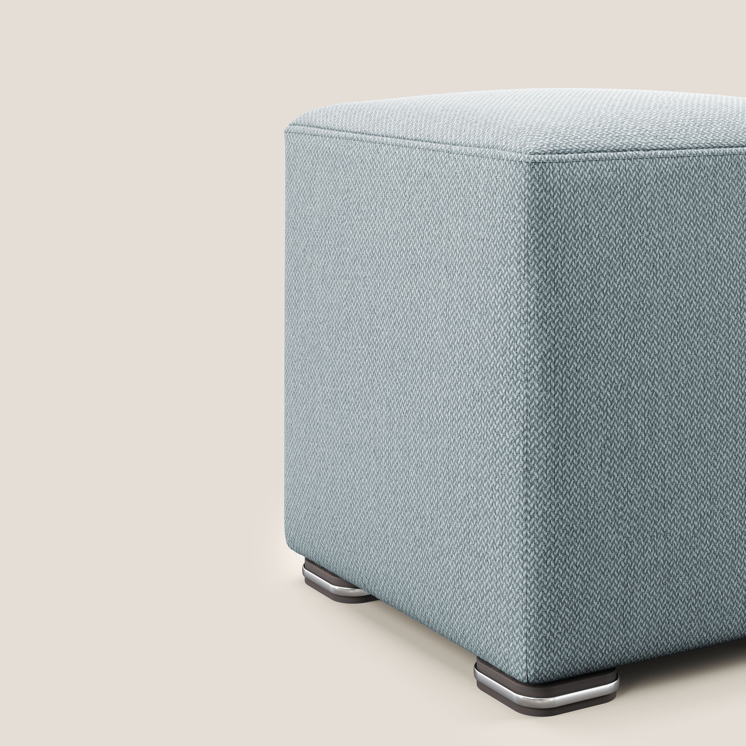 Cube pouf in tessuto morbido smacchiabile T05 carta da zucchero - divani.store