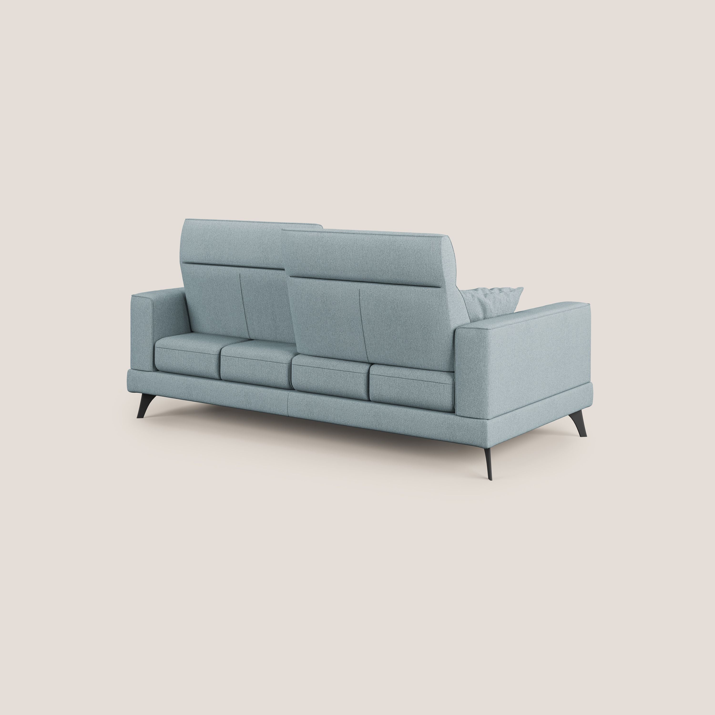 Slide Divano con schienali traslanti e poggiatesta in tessuto smacchiabile T05 carta da zucchero - divani.store