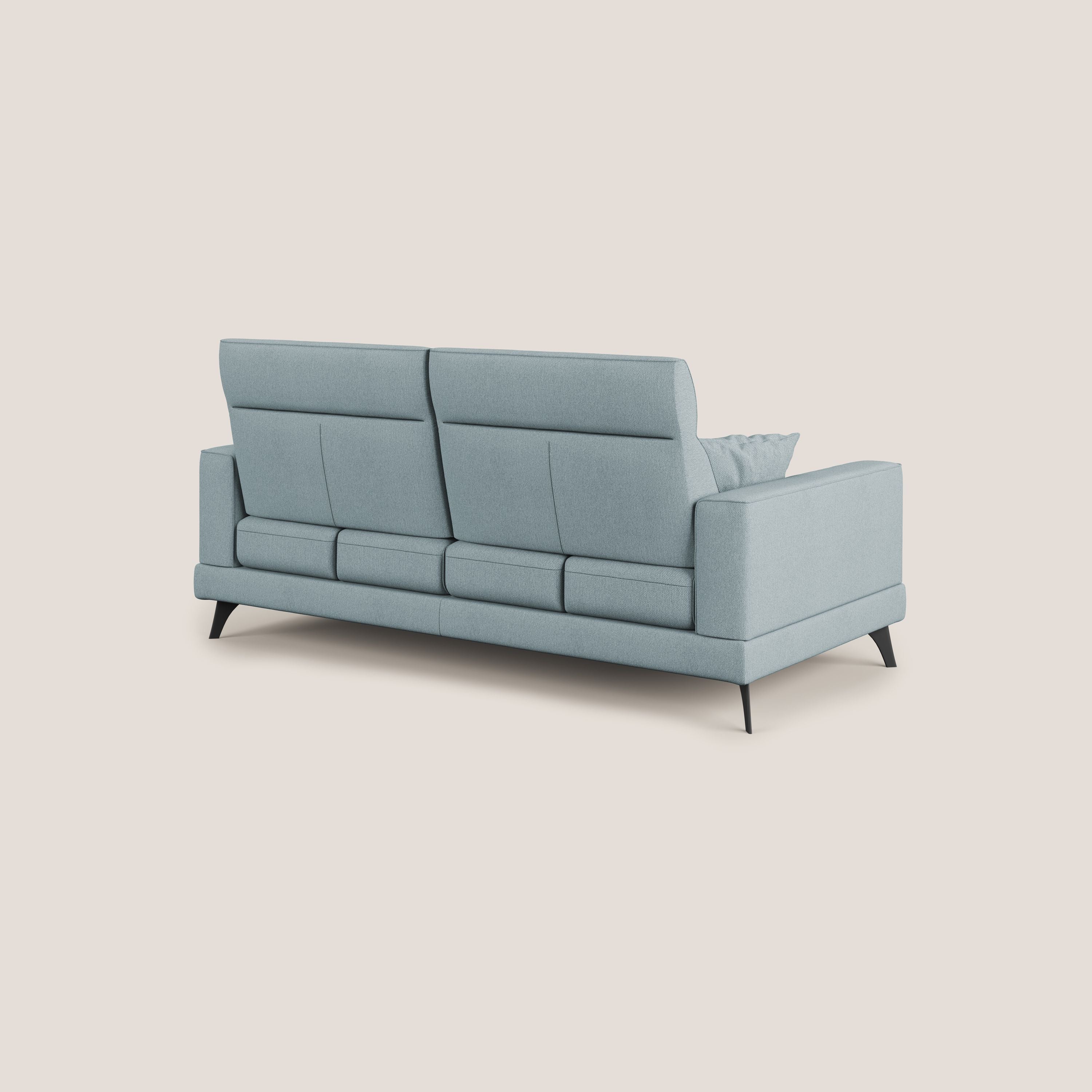 Slide Divano con schienali traslanti e poggiatesta in tessuto smacchiabile T05 carta da zucchero - divani.store