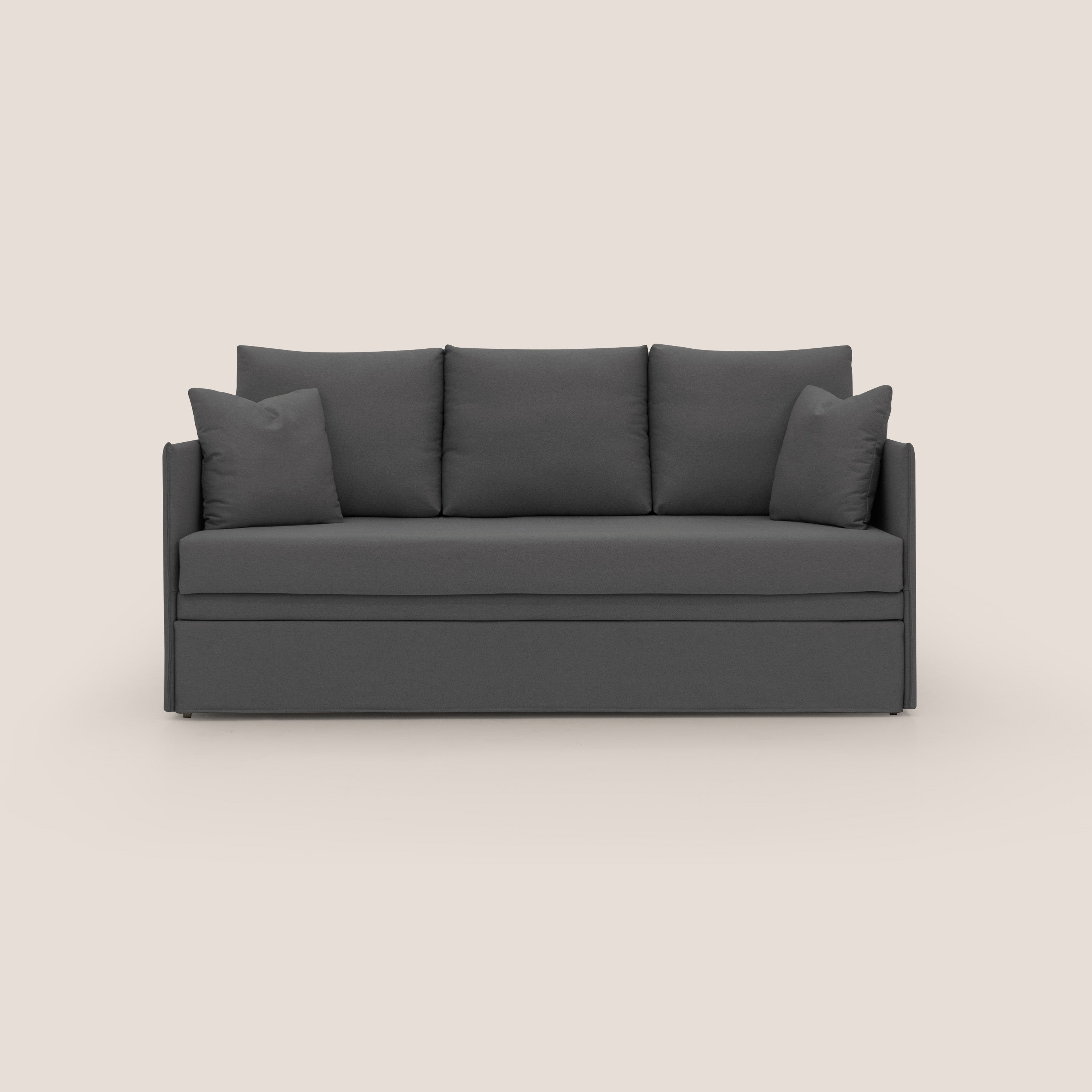 Brera Divano duplex con doppio letto in tessuto simil cotone impermeabile T13 grigio - divani.store