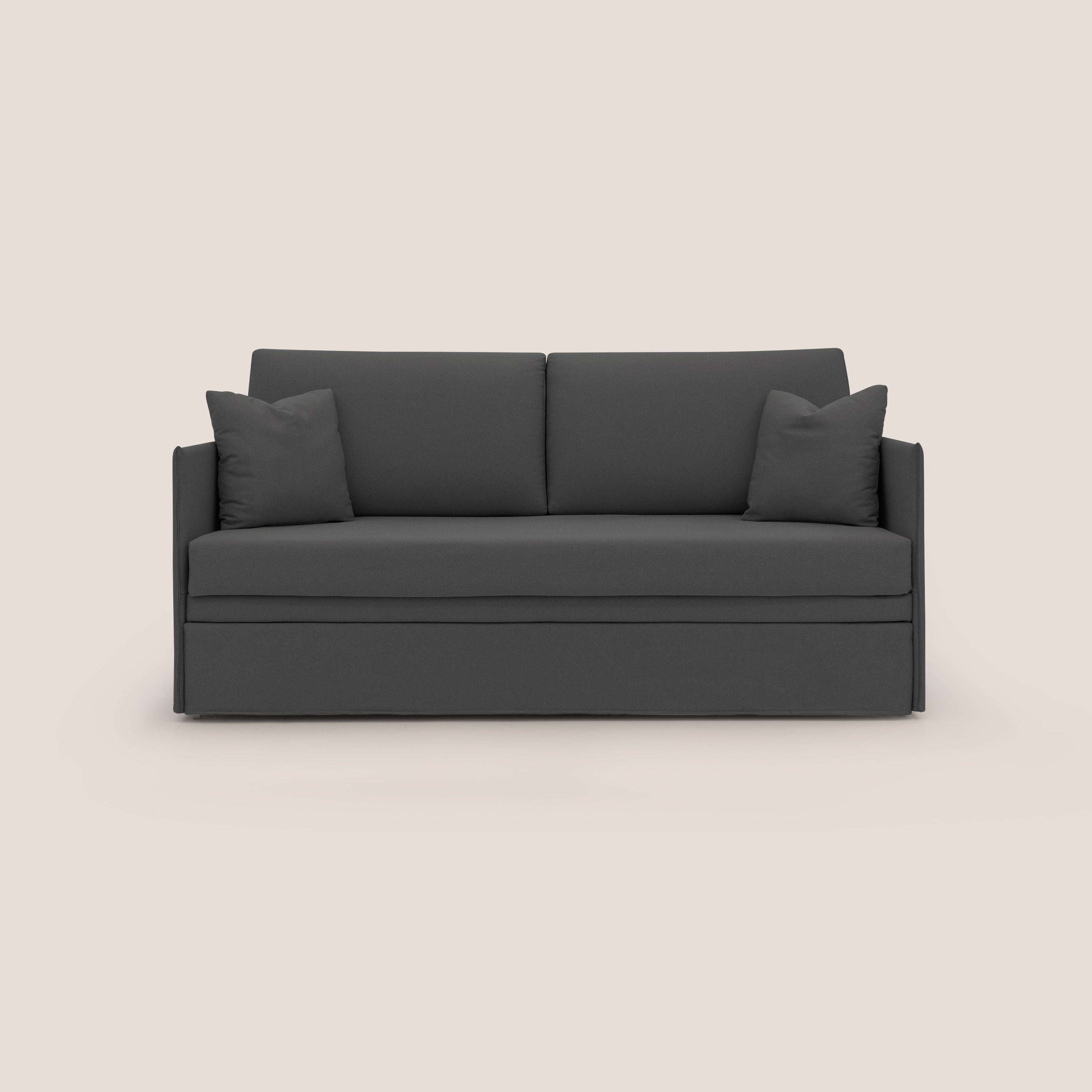 Tortona Divano duplex con doppio letto in tessuto simil cotone impermeabile T13 antracite - divani.store