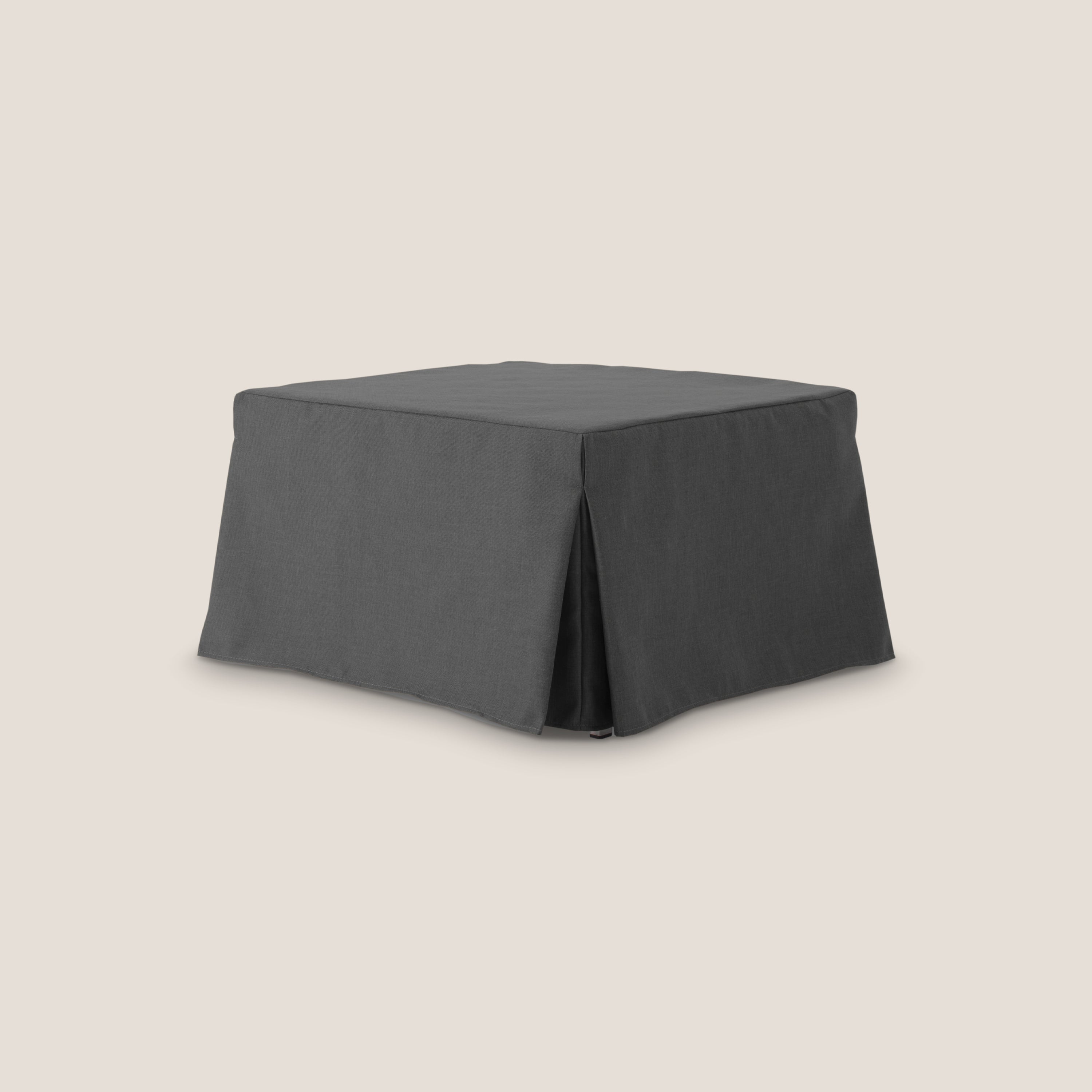 TIP-TOP Pouf LETTO in TESSUTO impermeabile T13 antracite - divani.store