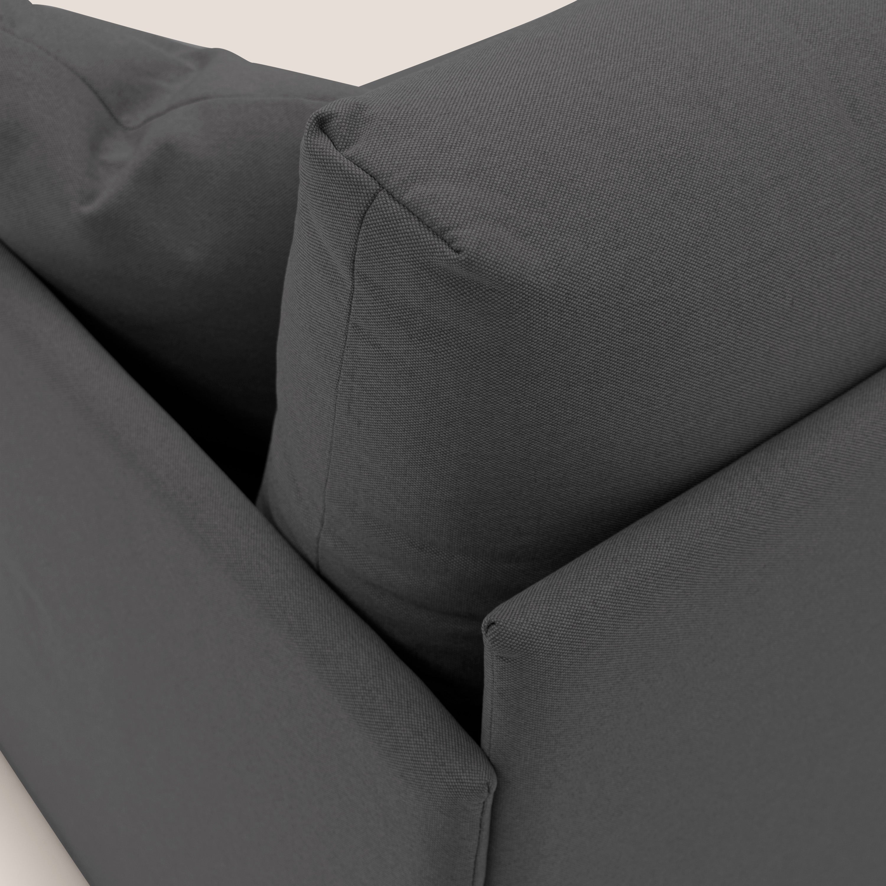 Brera Divano duplex con doppio letto in tessuto simil cotone impermeabile T13 antracite - divani.store