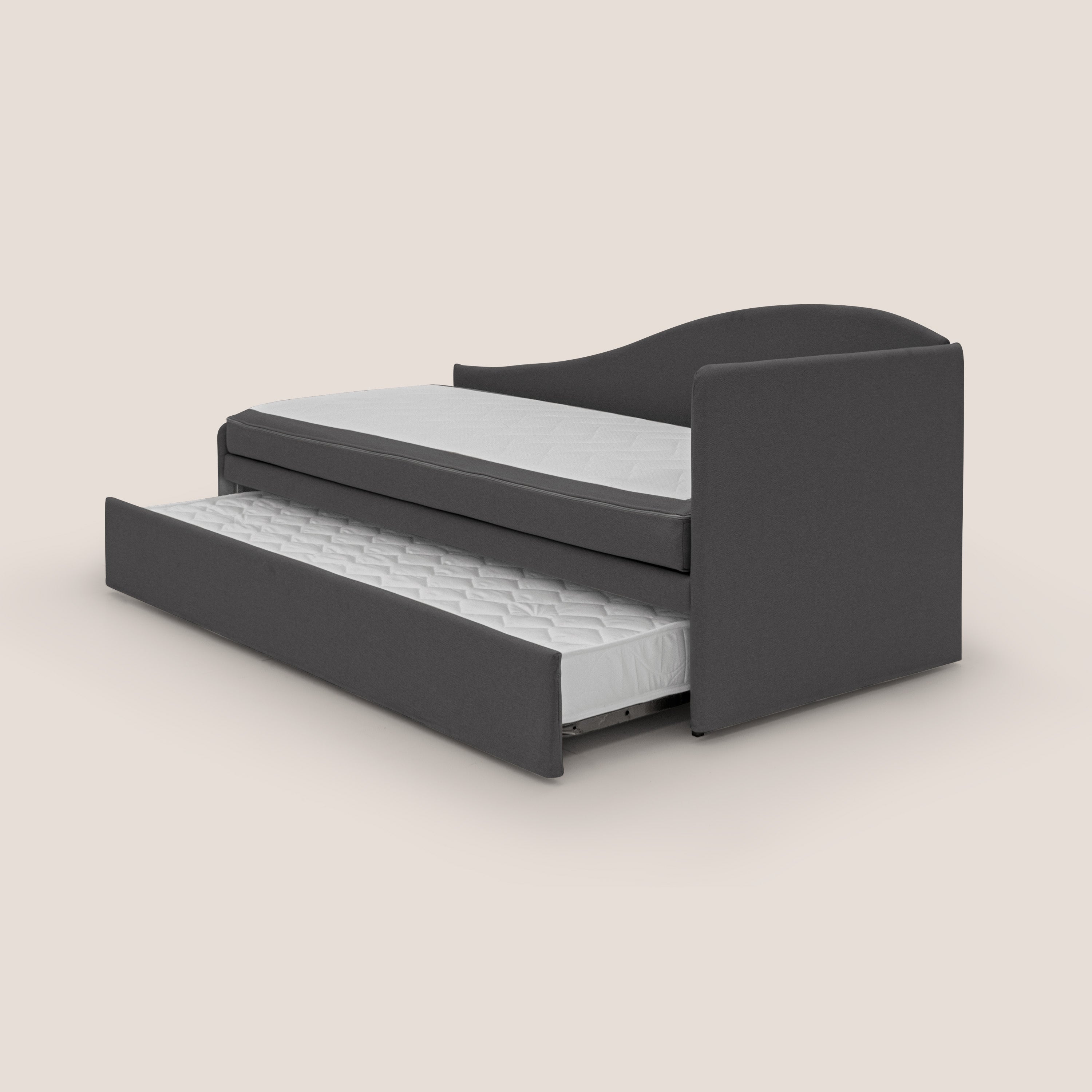 Nolo Divano duplex con doppio letto in tessuto simil cotone impermeabile T13 antracite - divani.store