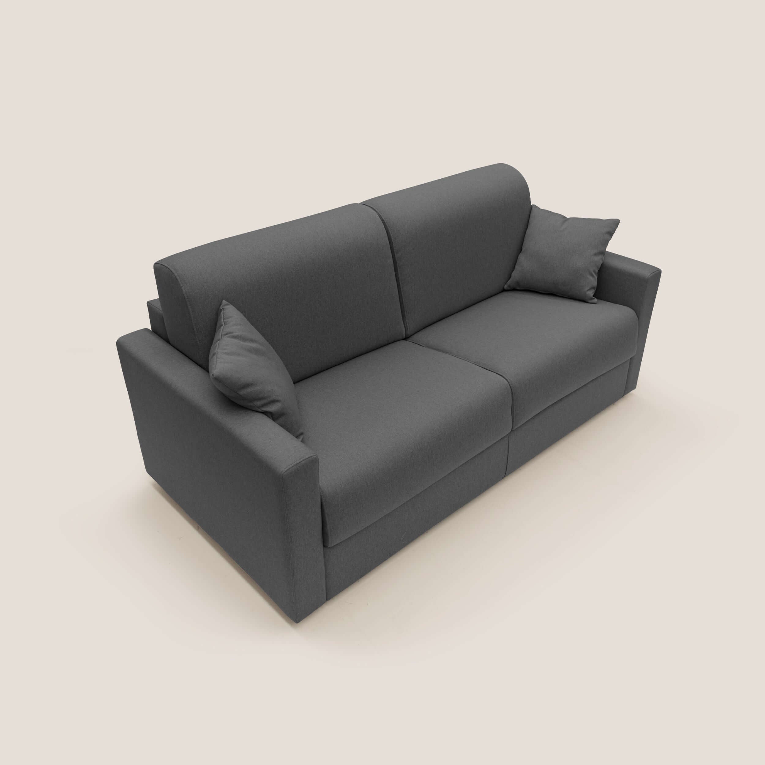 Chris Divano letto matrimoniale in tessuto impermeabile T13 antracite - divani.store