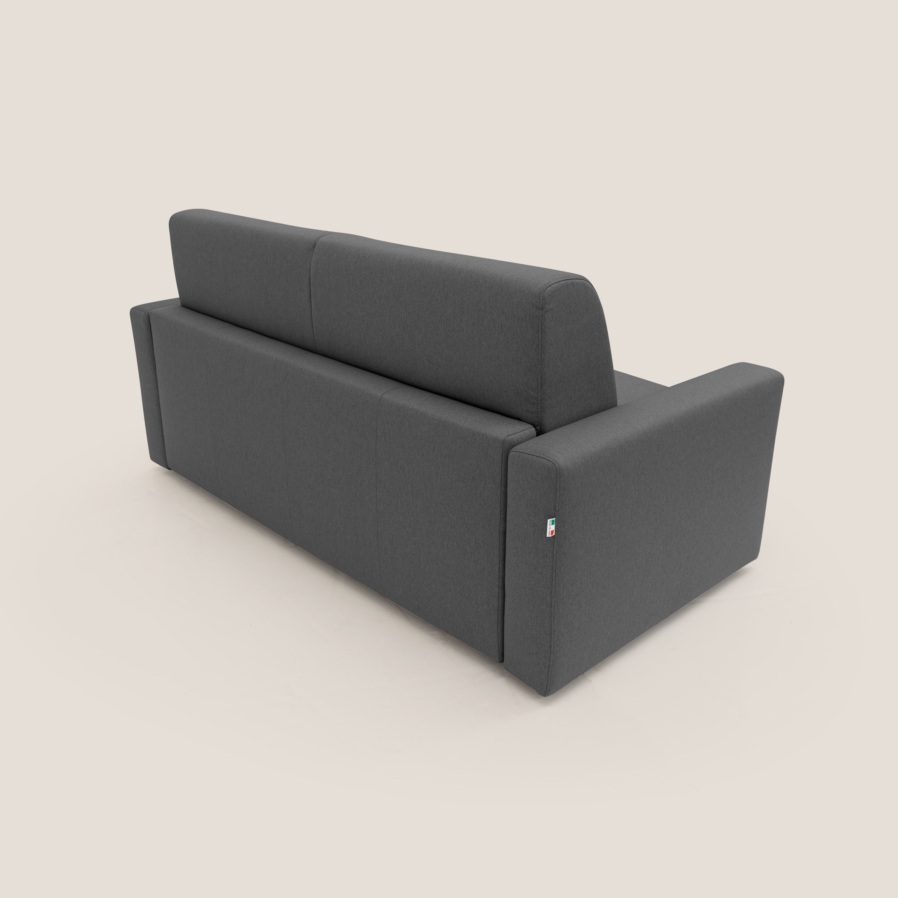 Kansas Divano letto matrimoniale alto 20 cm in tessuto impermeabile misto cotone T13 antracite - divani.store