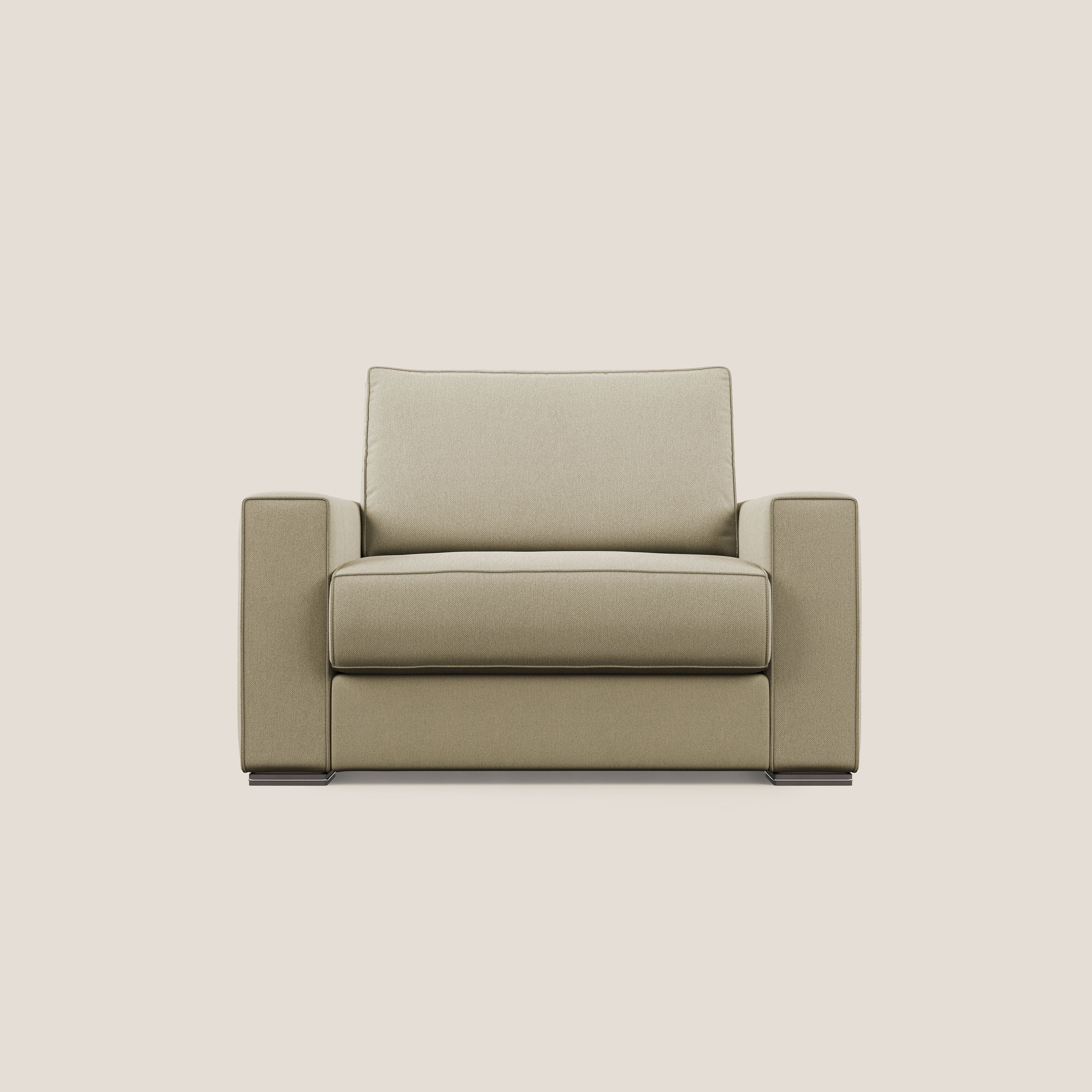 Dream poltrona letto in tessuto smacchiabile T05 cammello - divani.store