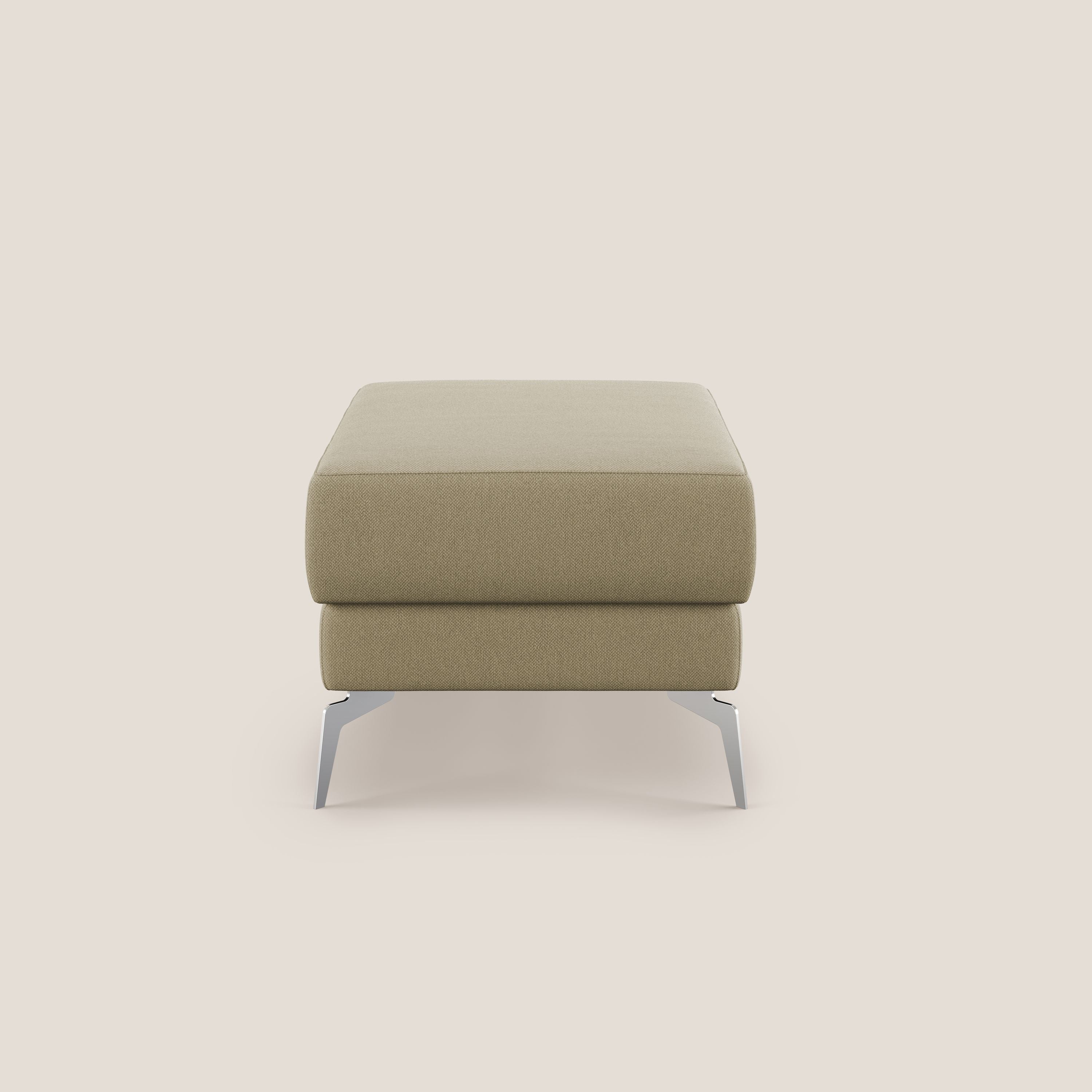 Star Pouf con piedini alti in tessuto smacchiabile T05 cammello - divani.store