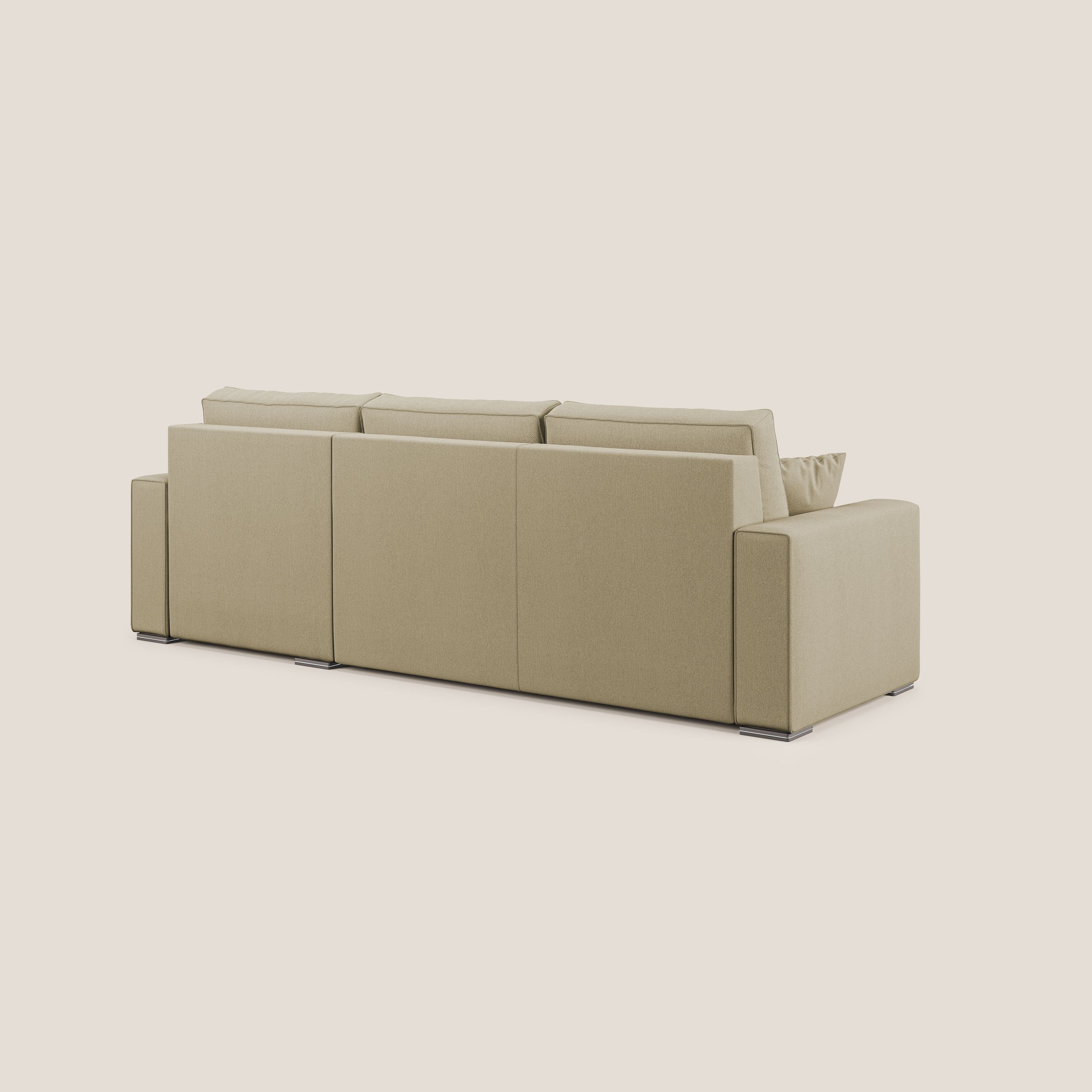 Dream Divano letto angolare in tessuto smacchiabile T05 cammello - divani.store