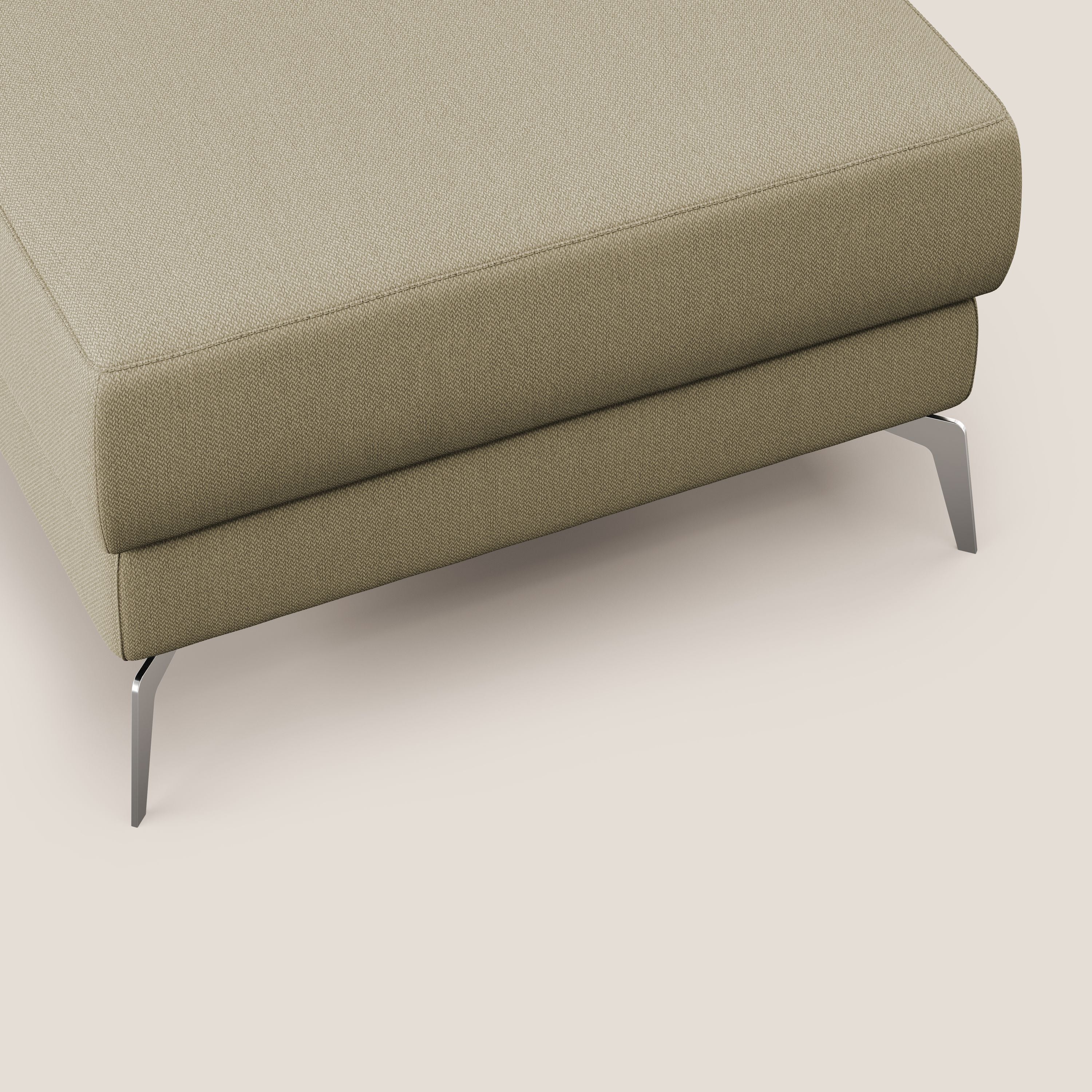 Star Pouf con piedini alti in tessuto smacchiabile T05 cammello - divani.store