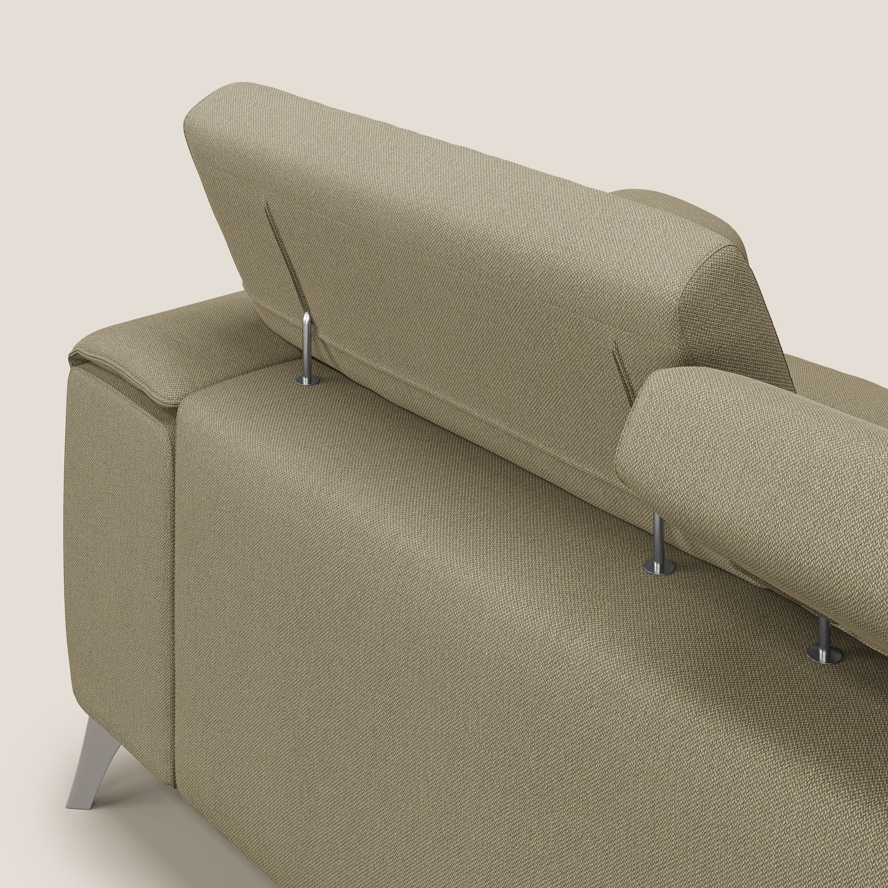 Fusion divano con 3 sedute allungabili in tessuto smacchiabile T05 cammello - divani.store