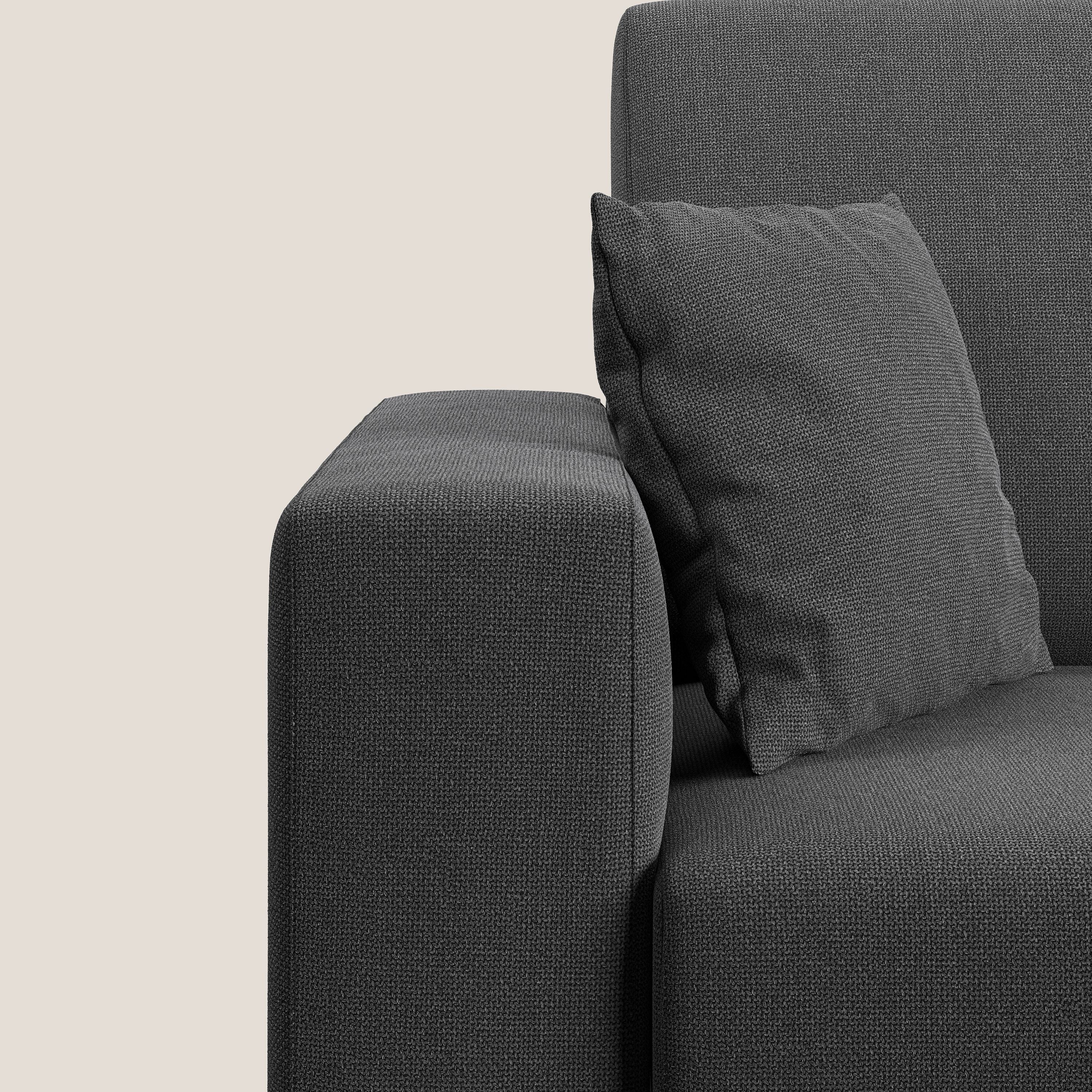 Marte divano in tessuto smacchiabile impermeabile T08 antracite - divani.store