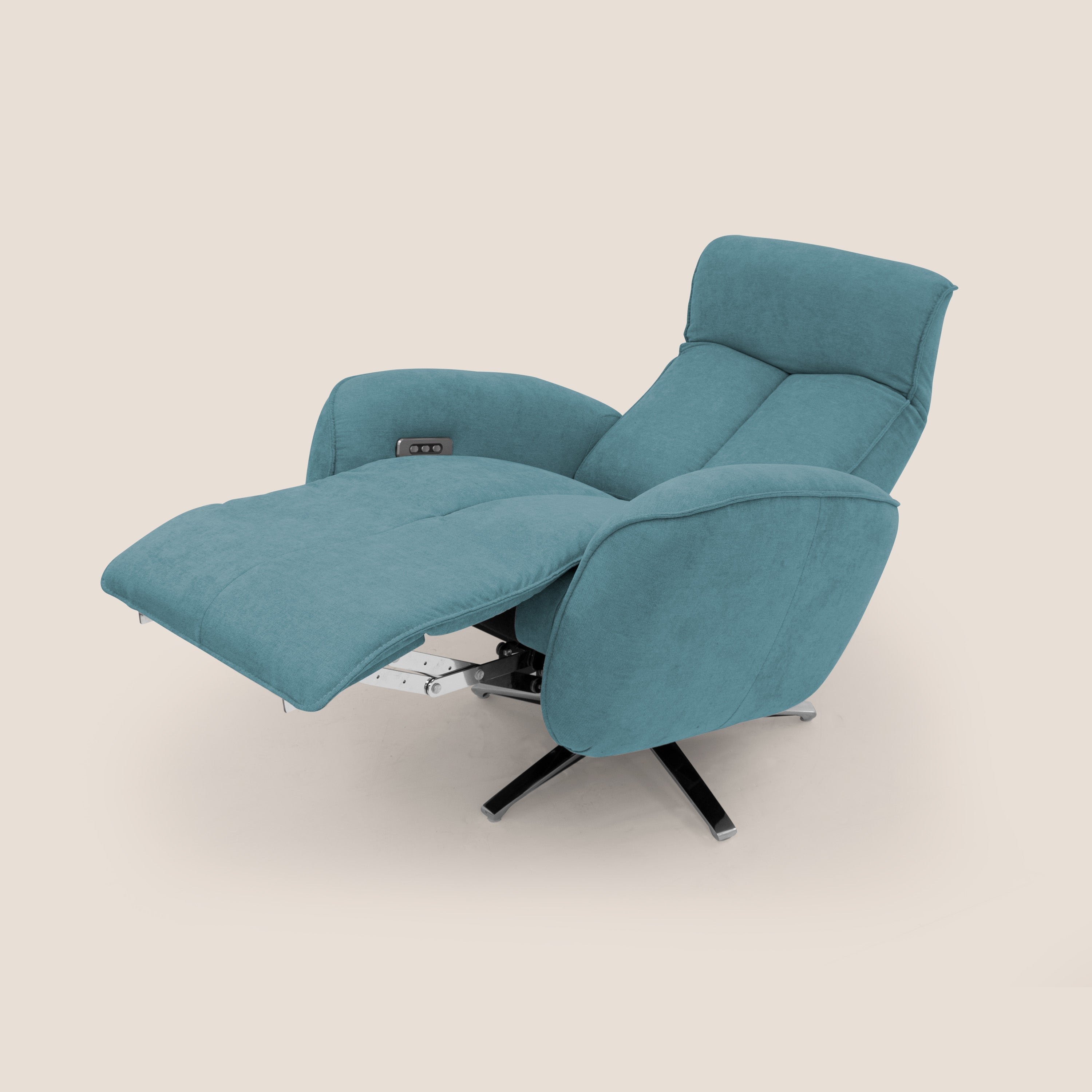 EVA Poltroncina RELAX in morbido tessuto impermeabile T02 azzurro - divani.store