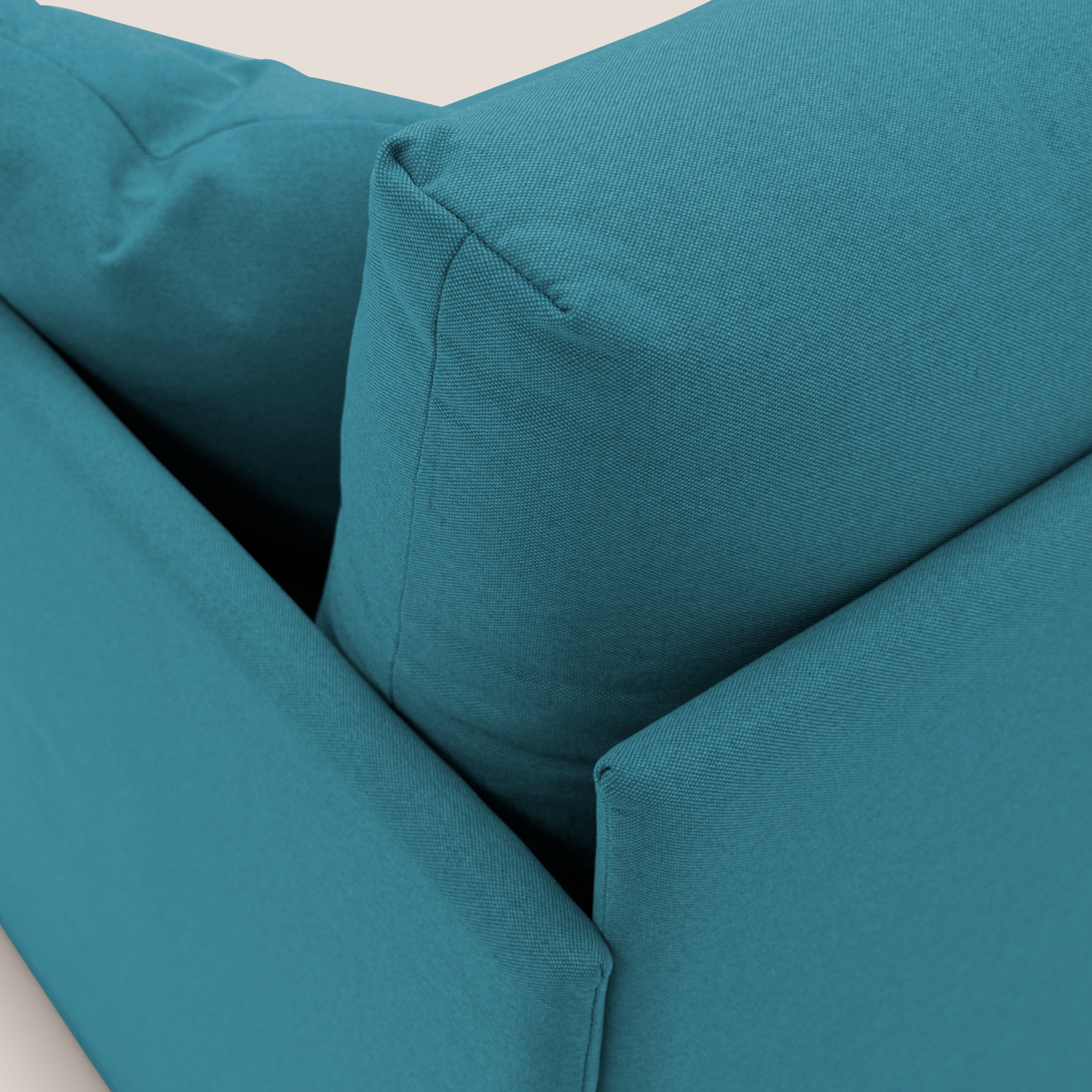 Brera Divano duplex con doppio letto in tessuto simil cotone impermeabile T13 azzurro - divani.store