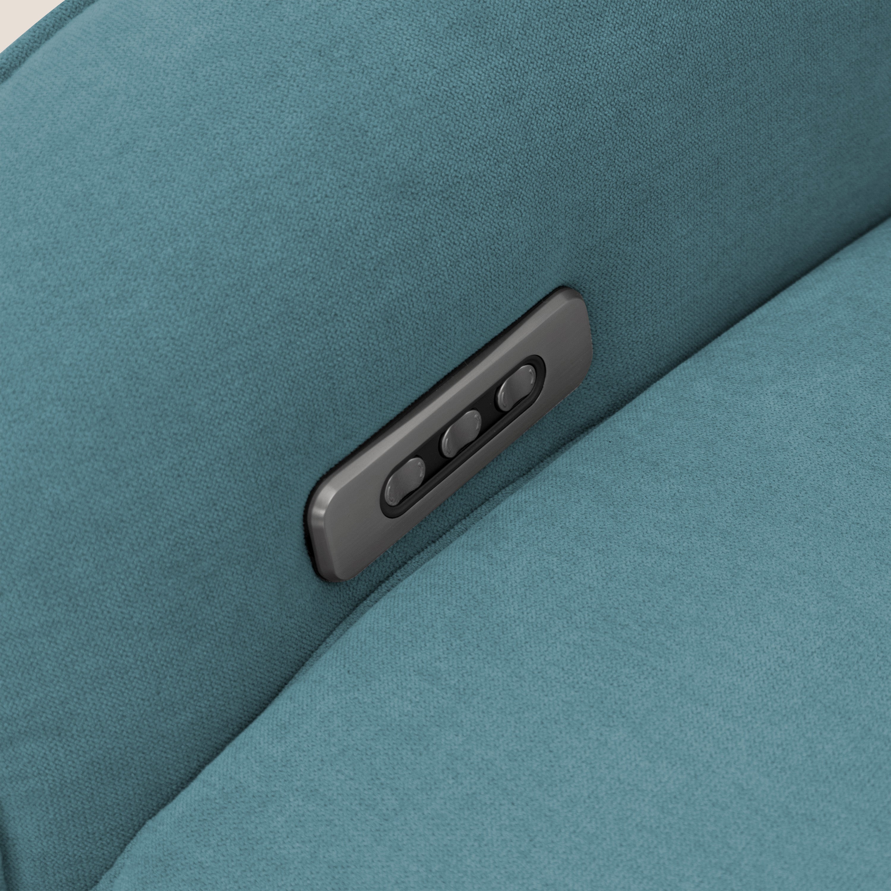 EVA Poltroncina RELAX in morbido tessuto impermeabile T02 azzurro - divani.store