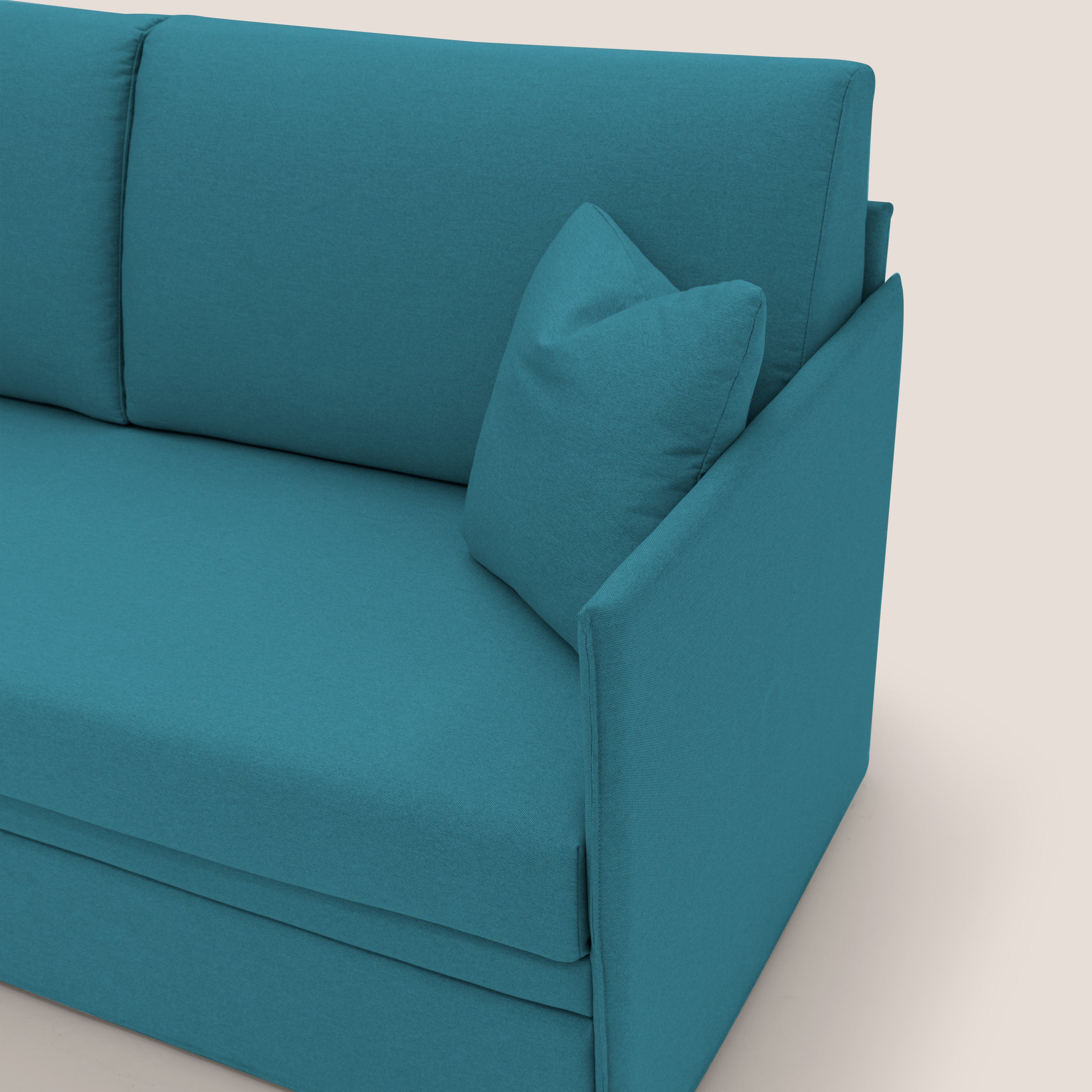 Tortona Divano duplex con doppio letto in tessuto simil cotone impermeabile T13 azzurro - divani.store