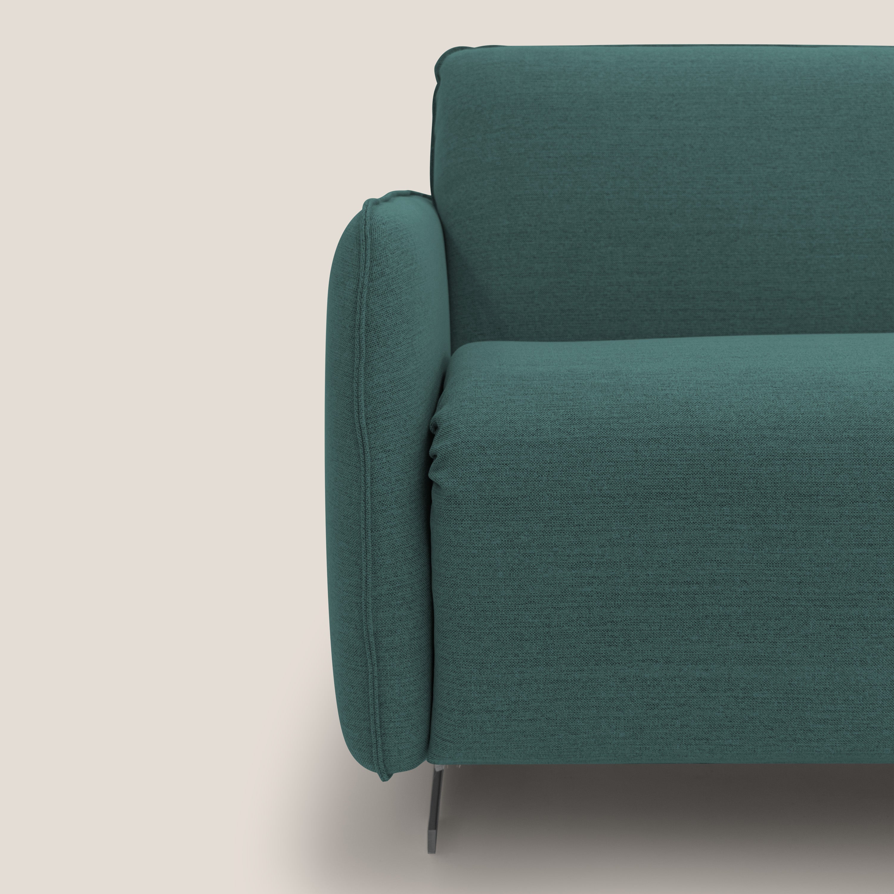 Texas Divano letto matrimoniale moderno in tessuto impermeabile T19 petrolio - divani.store