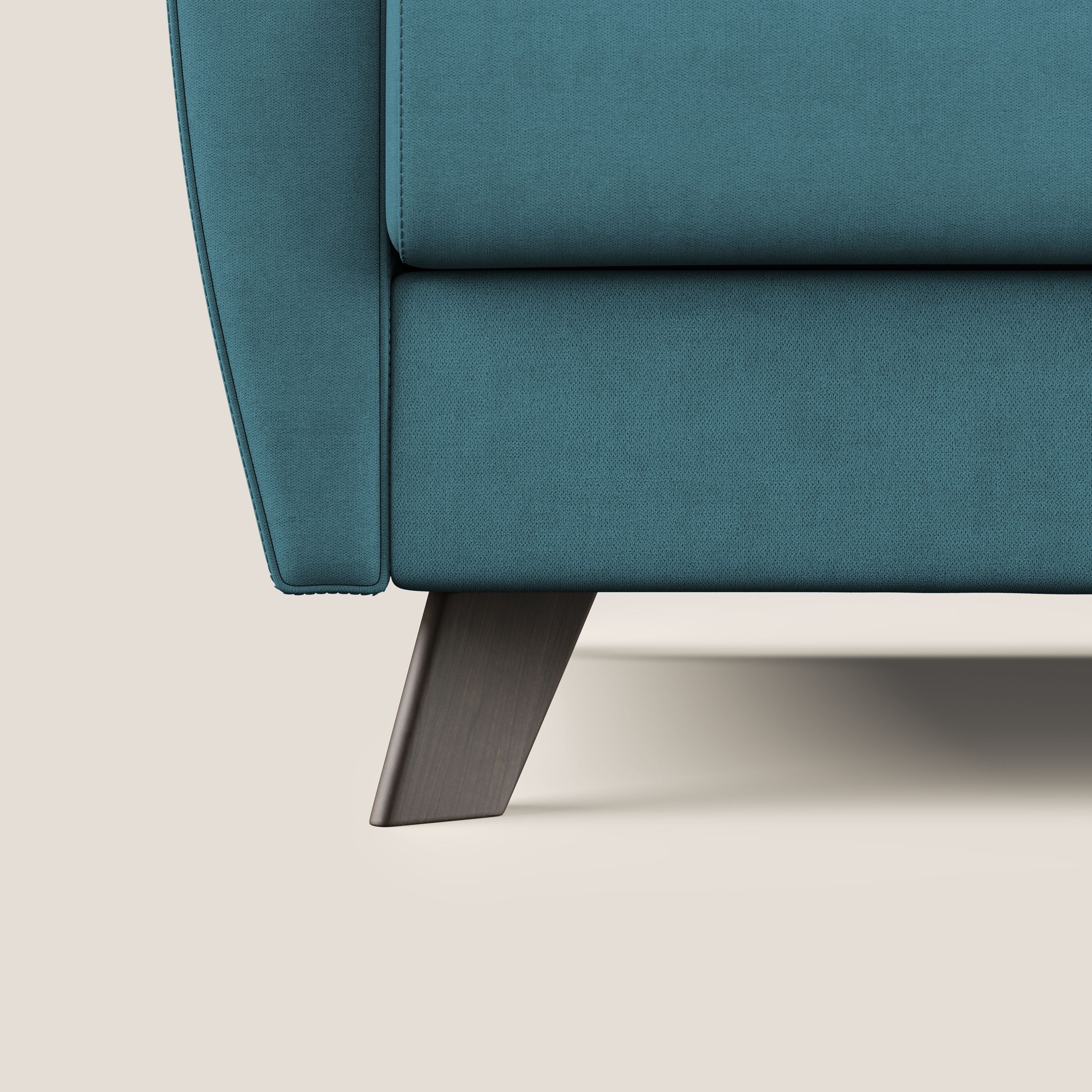 Callisto Divano letto matrimoniale in tessuto morbido impermeabile T02 azzurro - divani.store