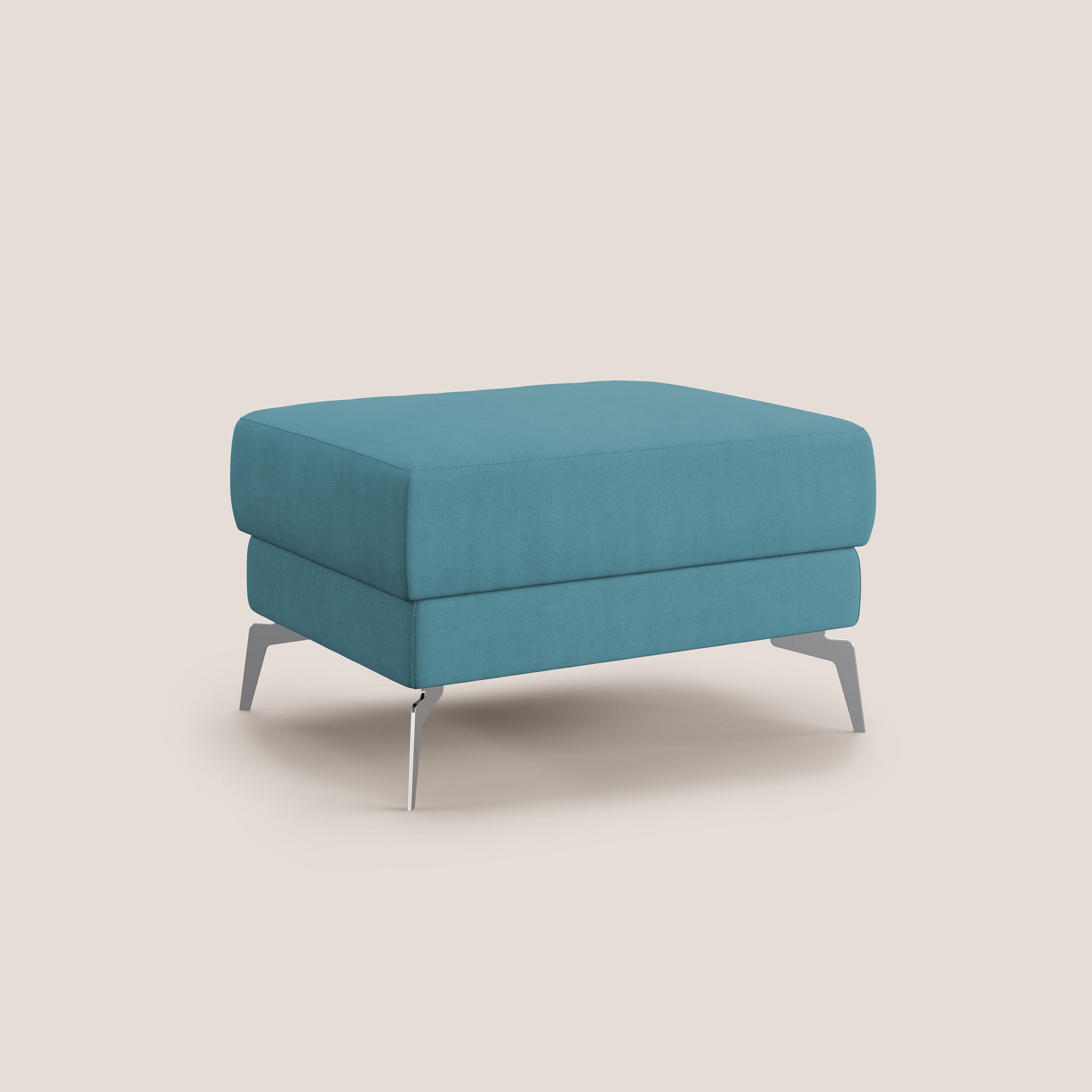 Star Pouf con piedini alti in tessuto impermeabile T02 azzurro - divani.store