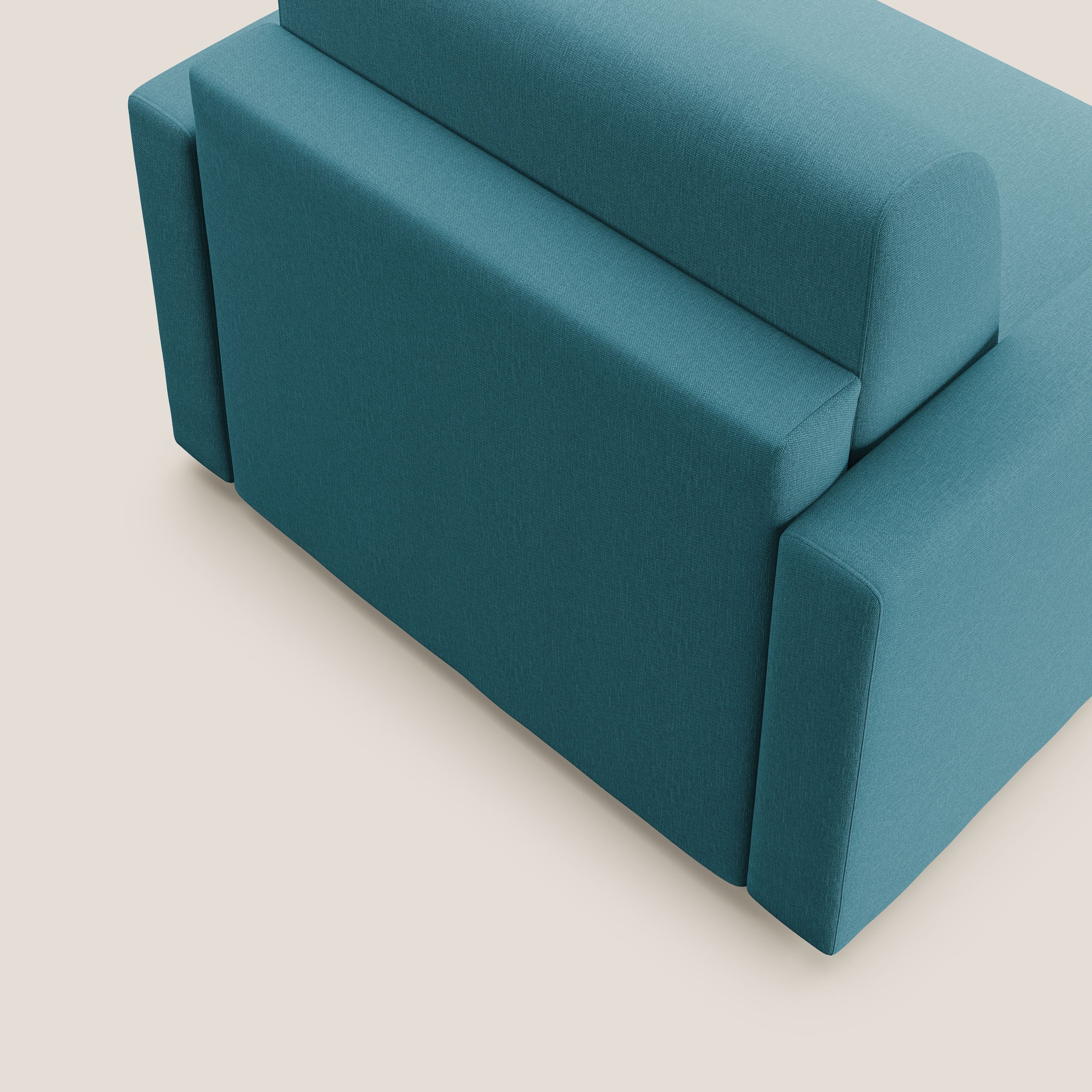 Chris poltrona letto in tessuto impermeabile T13 azzurro - divani.store