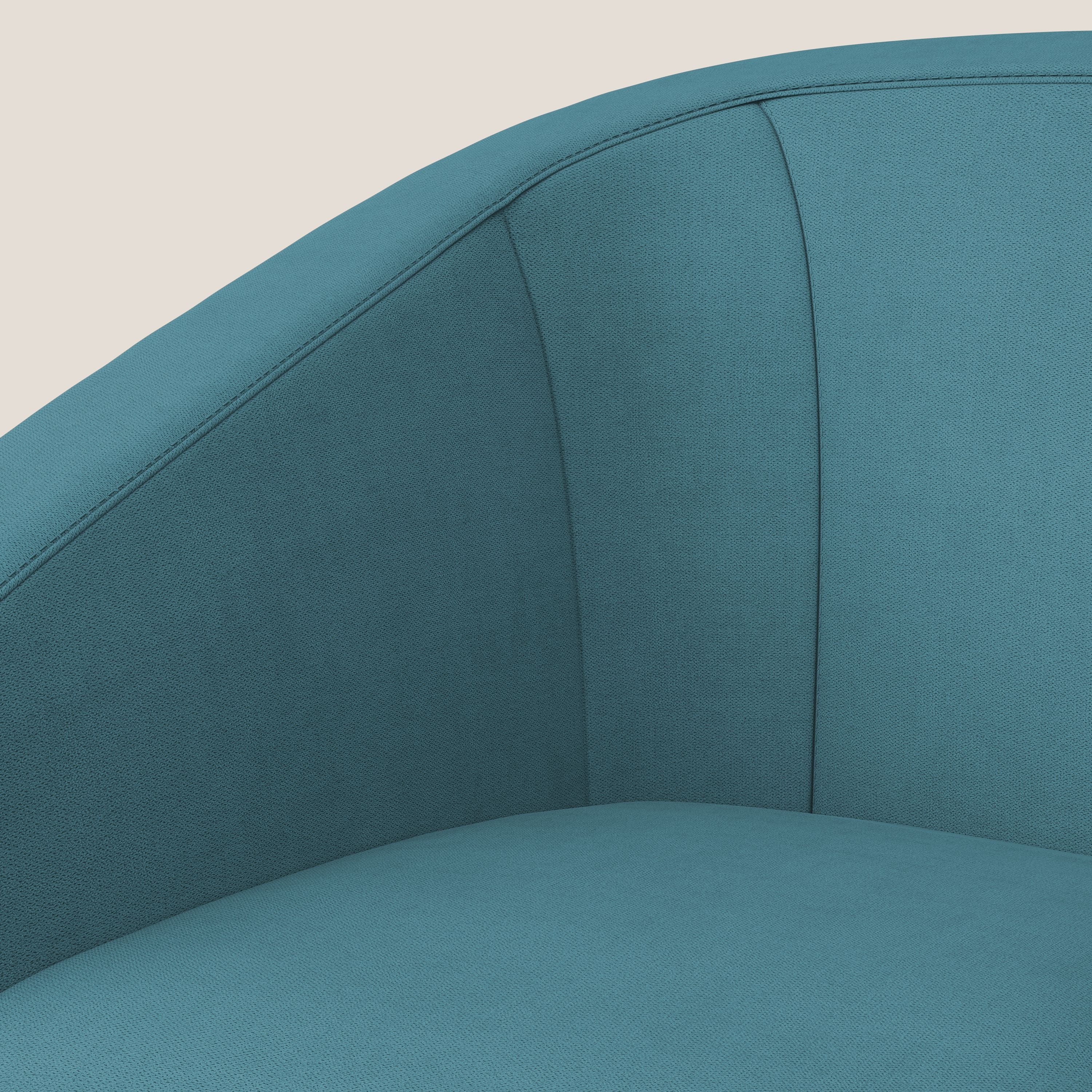 Pandora Poltroncina in tessuto morbido impermeabile T02 azzurro - divani.store