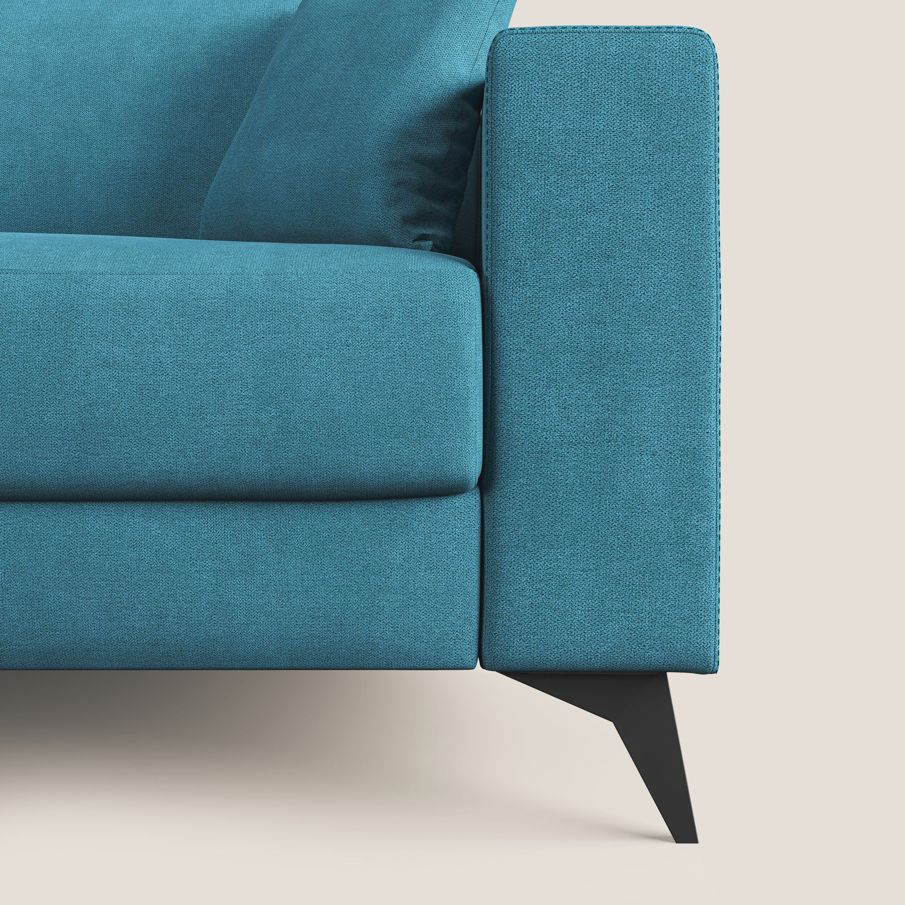 Pegaso divano letto con poggiatesta reclinabili e rivestimento T02 azzurro - divani.store