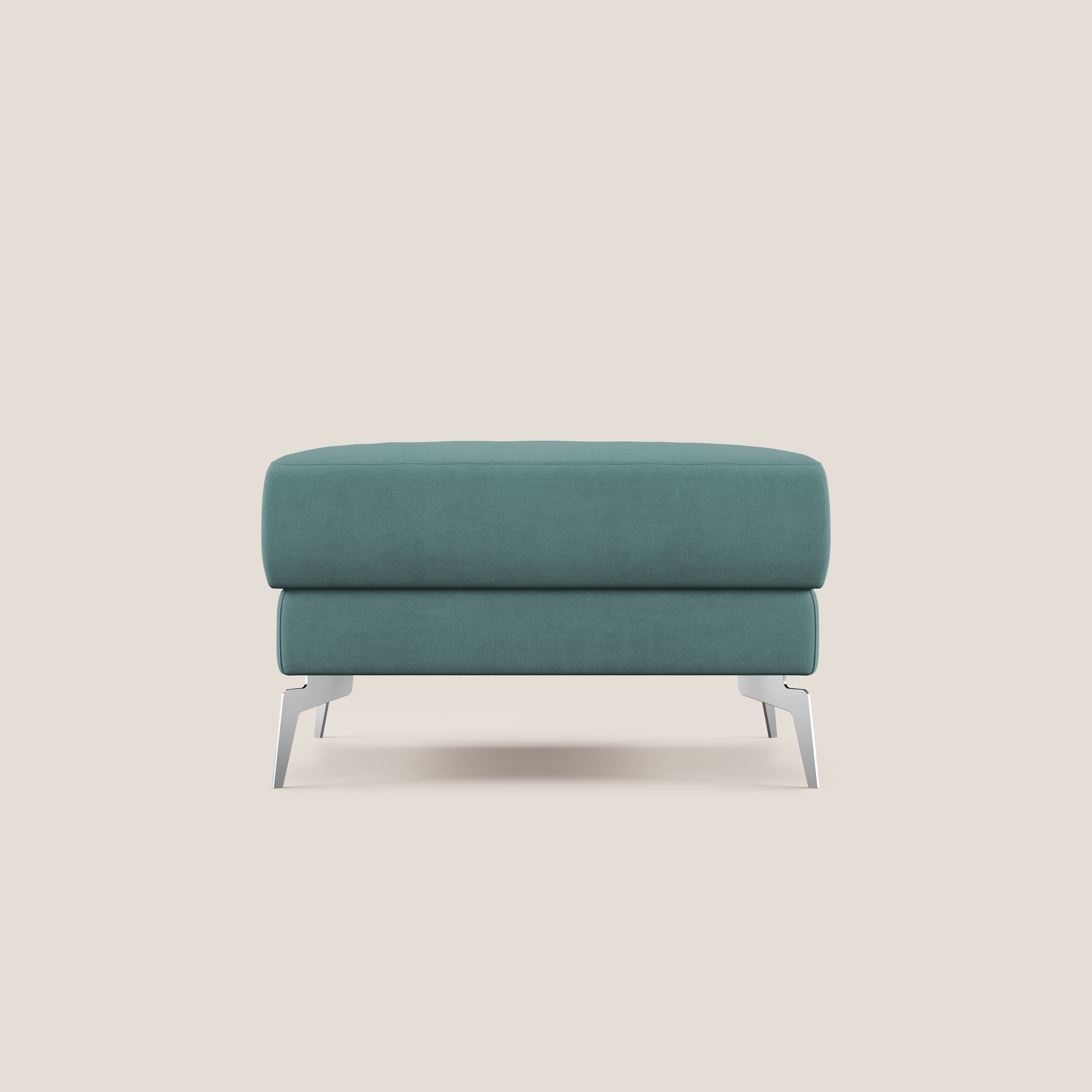 Star Pouf con piedini alti in tessuto impermeabile T02 petrolio - divani.store