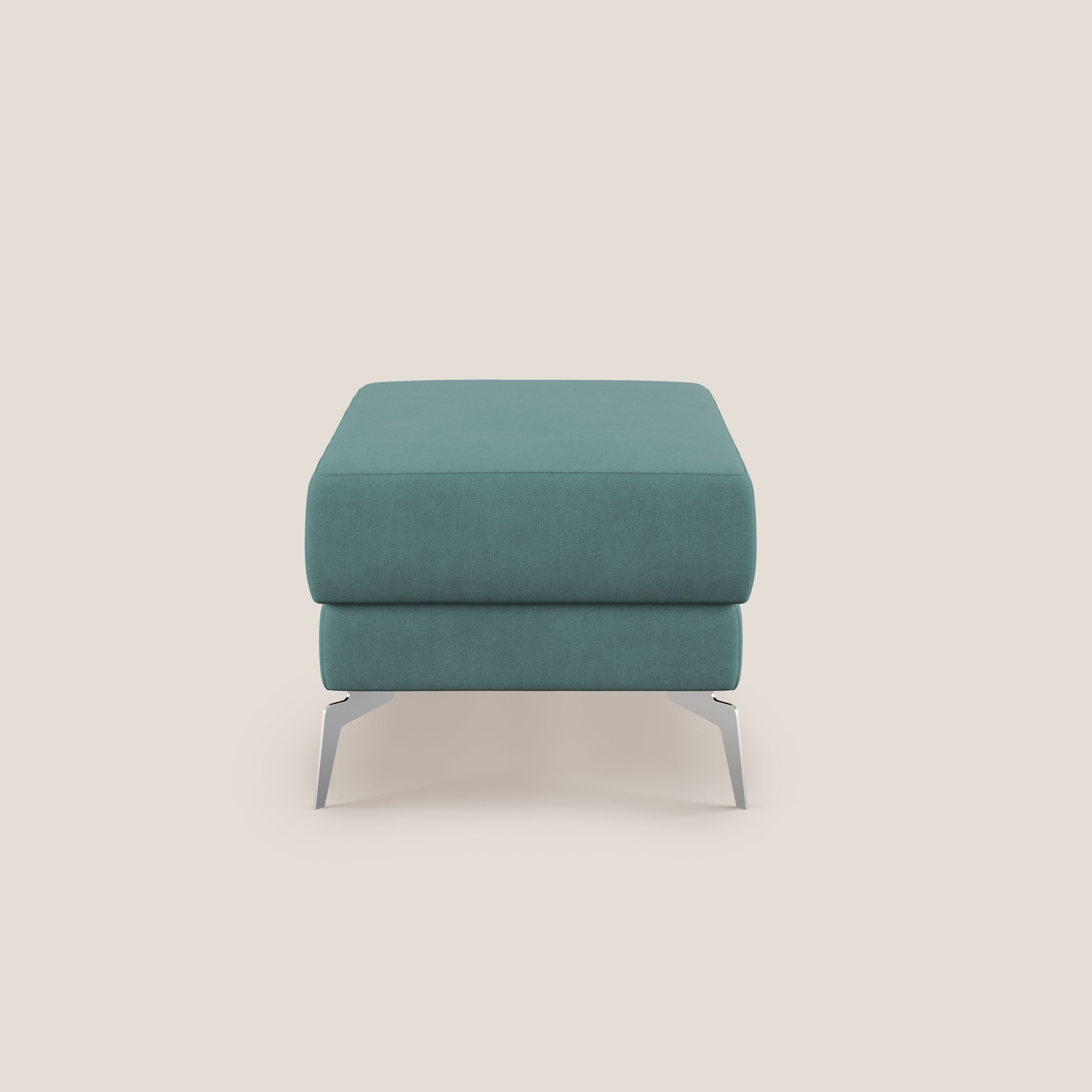 Star Pouf con piedini alti in tessuto impermeabile T02 petrolio - divani.store