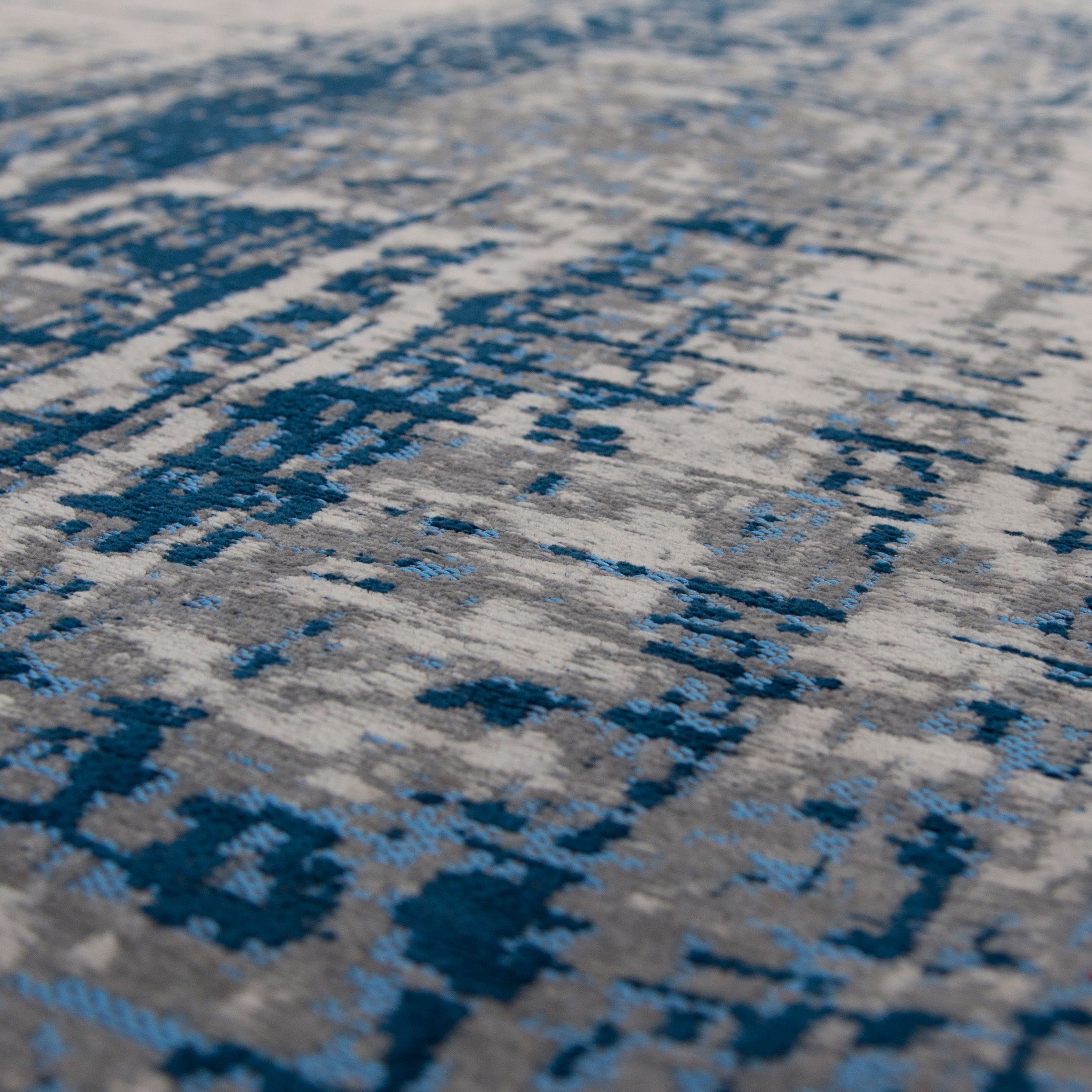 Raggio-di-luna tappeto rotondo a fantasia astratta in cotone - divani.store