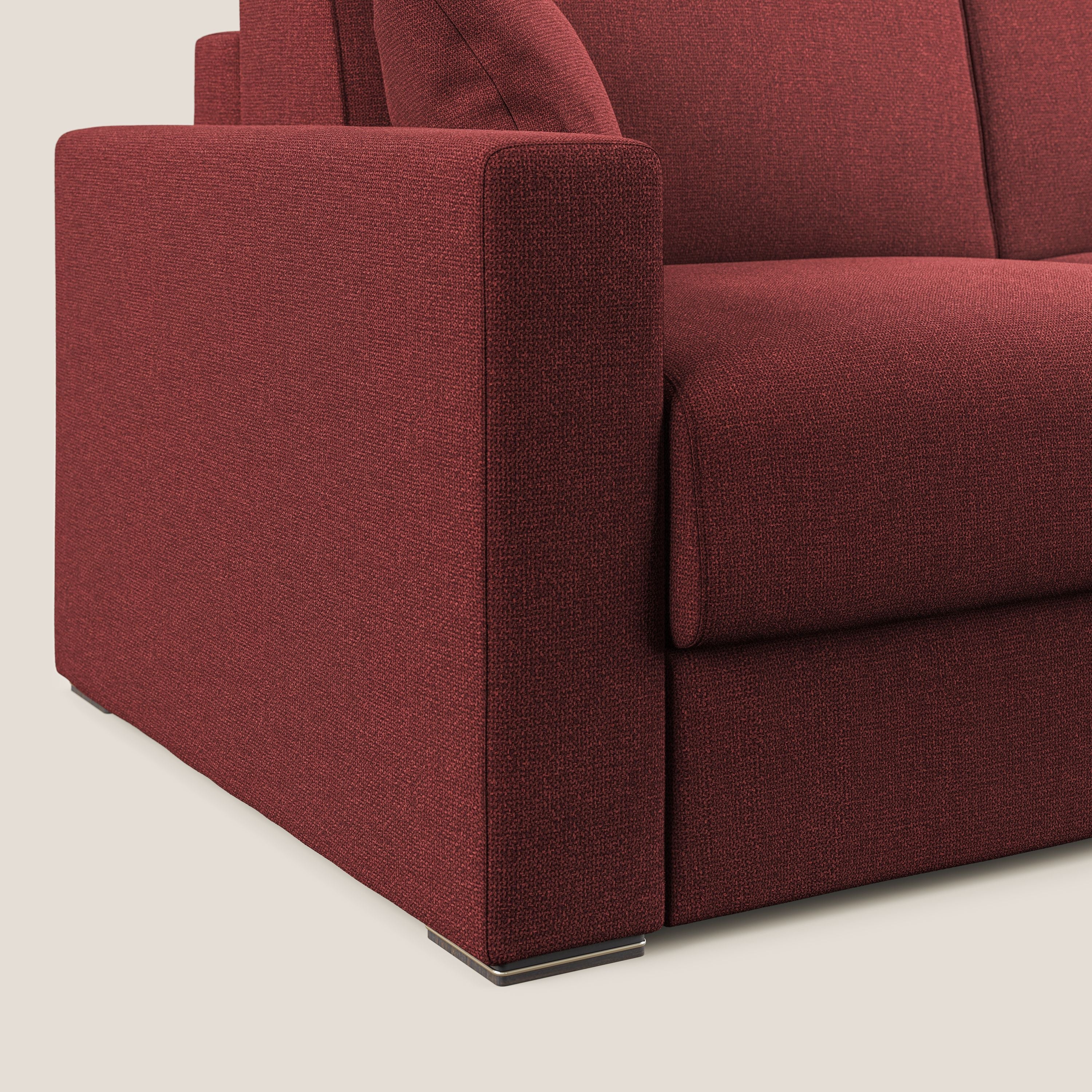 Best Divano letto matrimoniale in tessuto smacchiabile QuickClean T08 rosso - divani.store