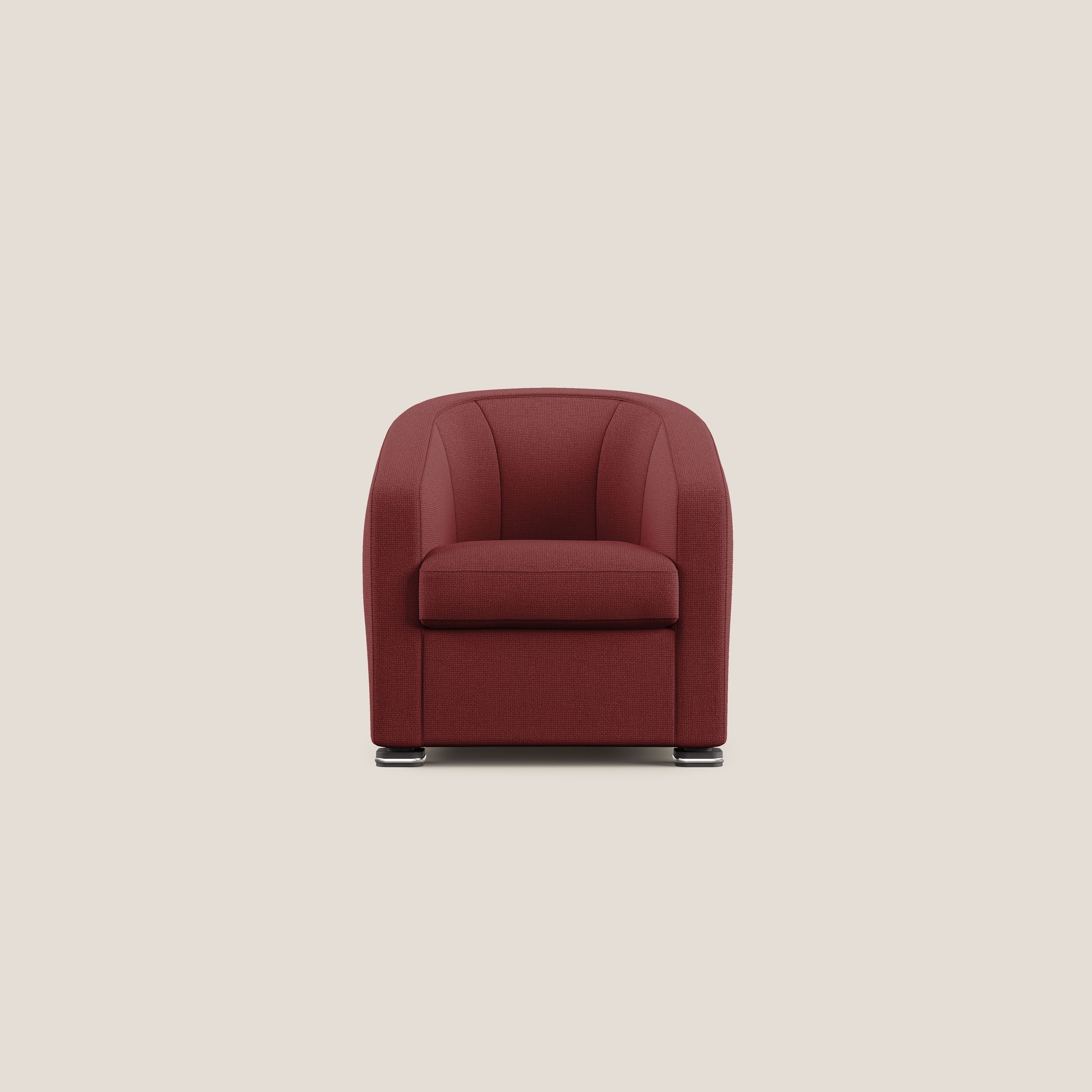 Cloe Poltroncina in tessuto smacchiabile con acqua QuickClean T08 rosso - divani.store
