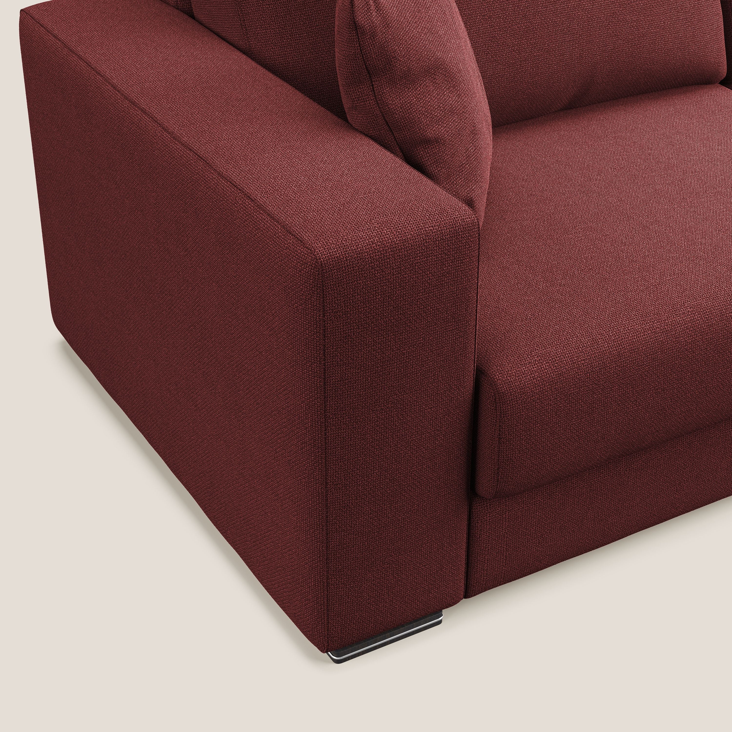 Marte divano in tessuto smacchiabile impermeabile T08 rosso - divani.store