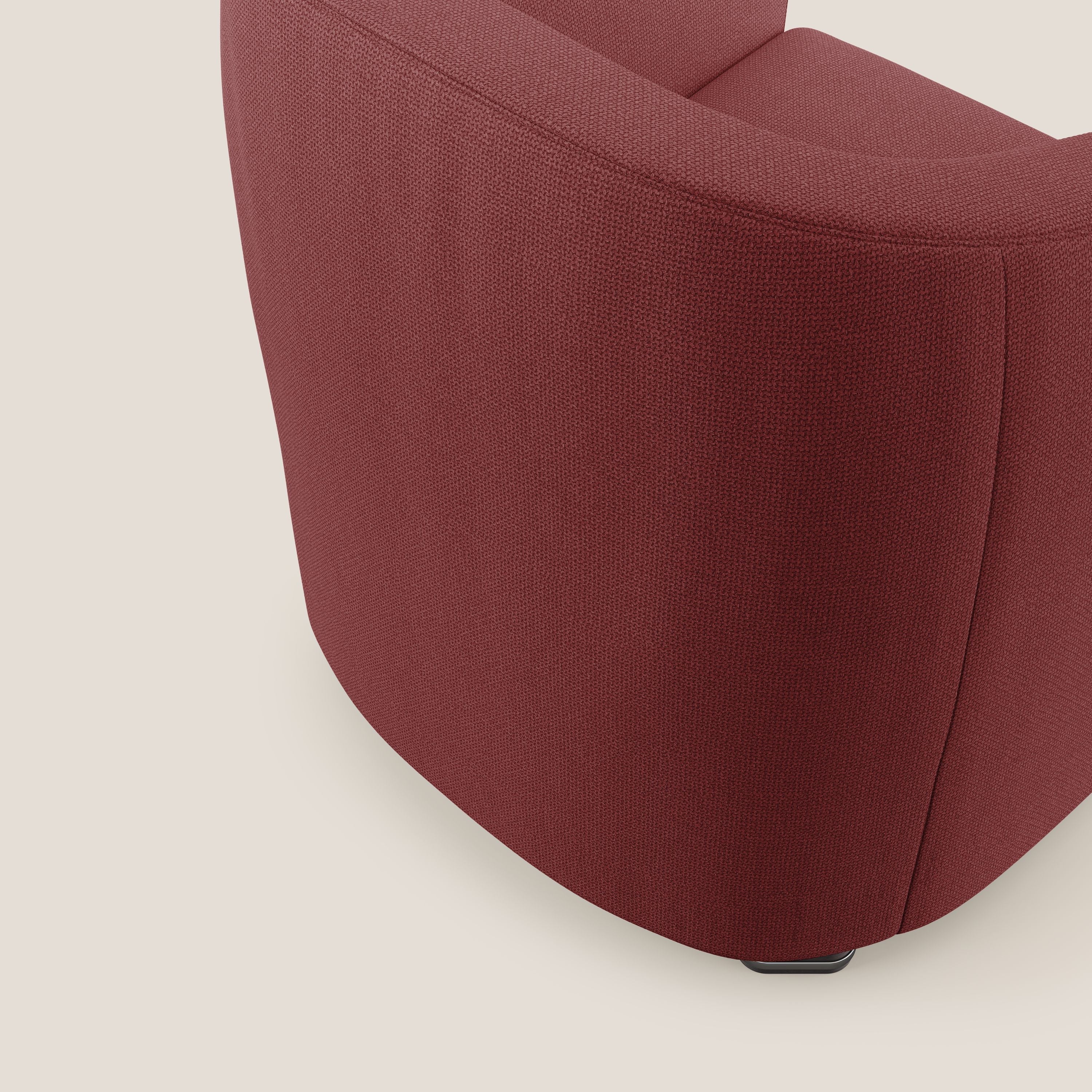 Cloe Poltroncina in tessuto smacchiabile con acqua QuickClean T08 rosso - divani.store