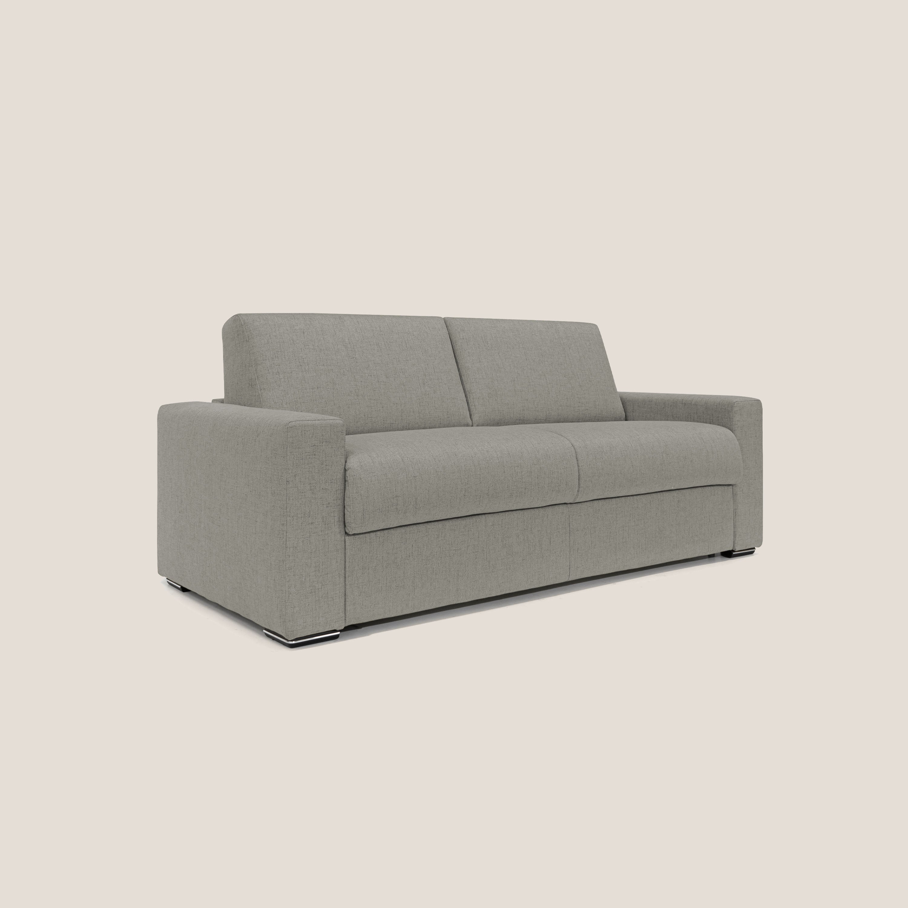 Nixon Divano letto matrimoniale con materasso 20 cm in tessuto impermeabile T03 talpa - divani.store