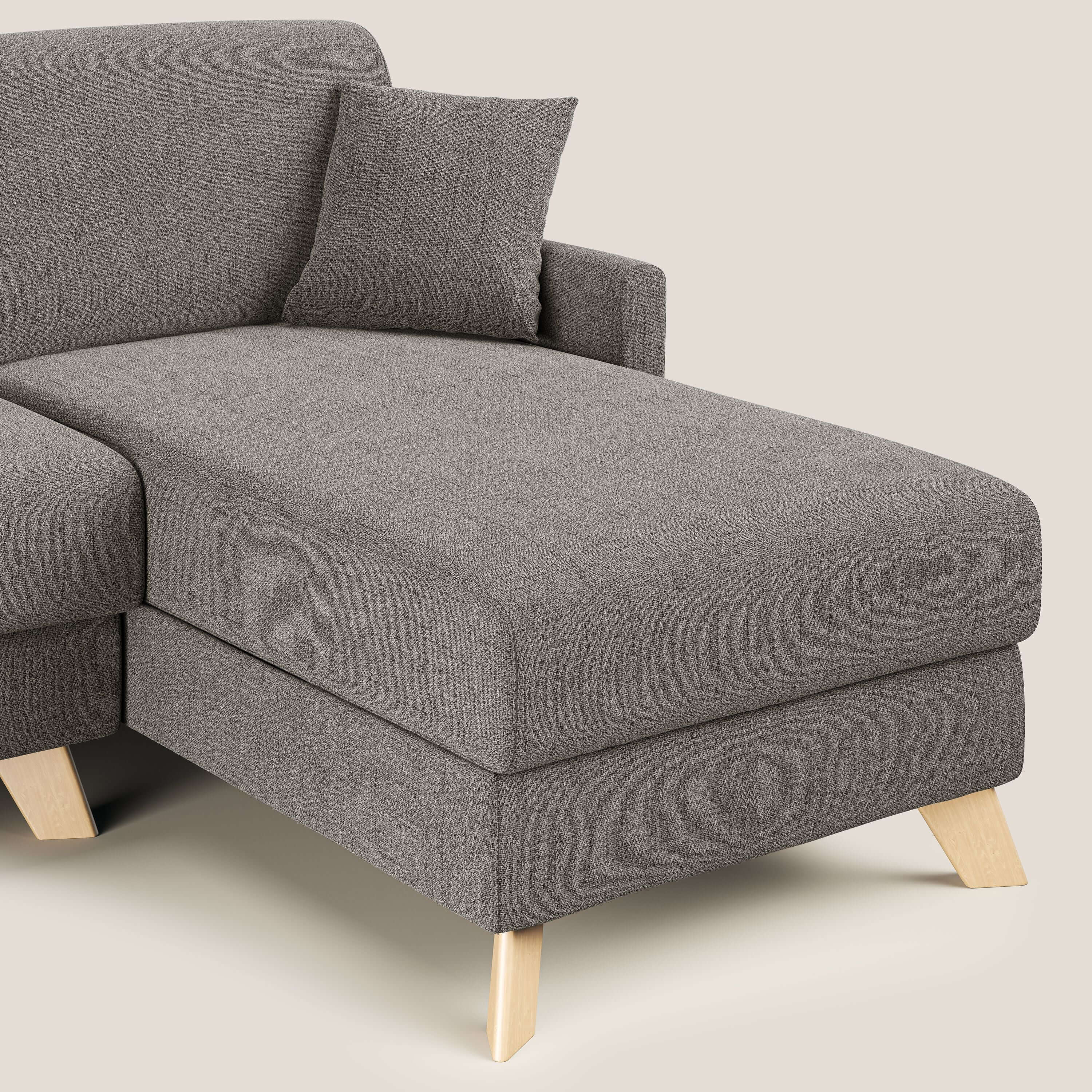 Edgar divano letto angolare in tessuto felis impermeabile T03 talpa - divani.store