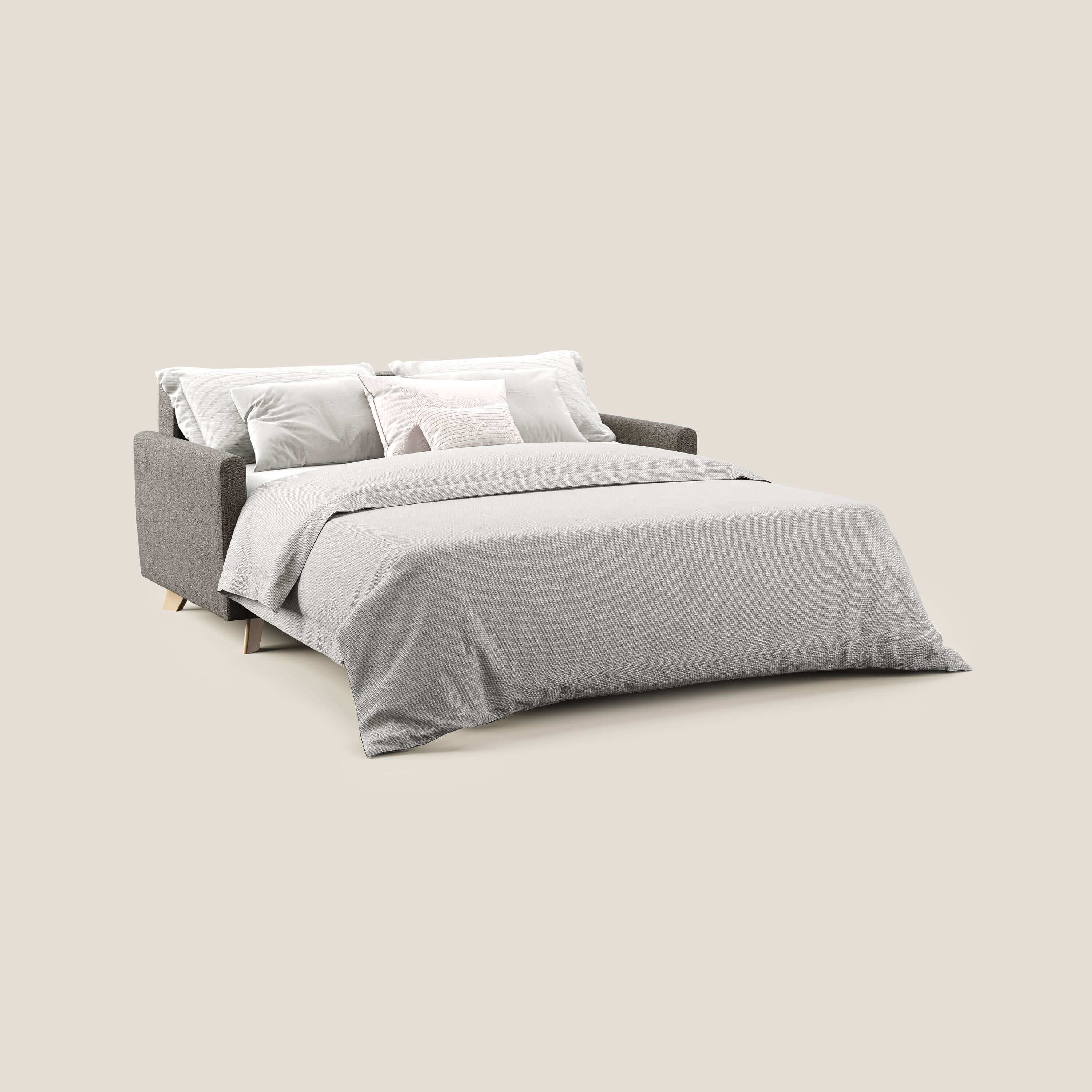 Edgar divano letto matrimoniale in tessuto felis impermeabile T03 talpa - divani.store