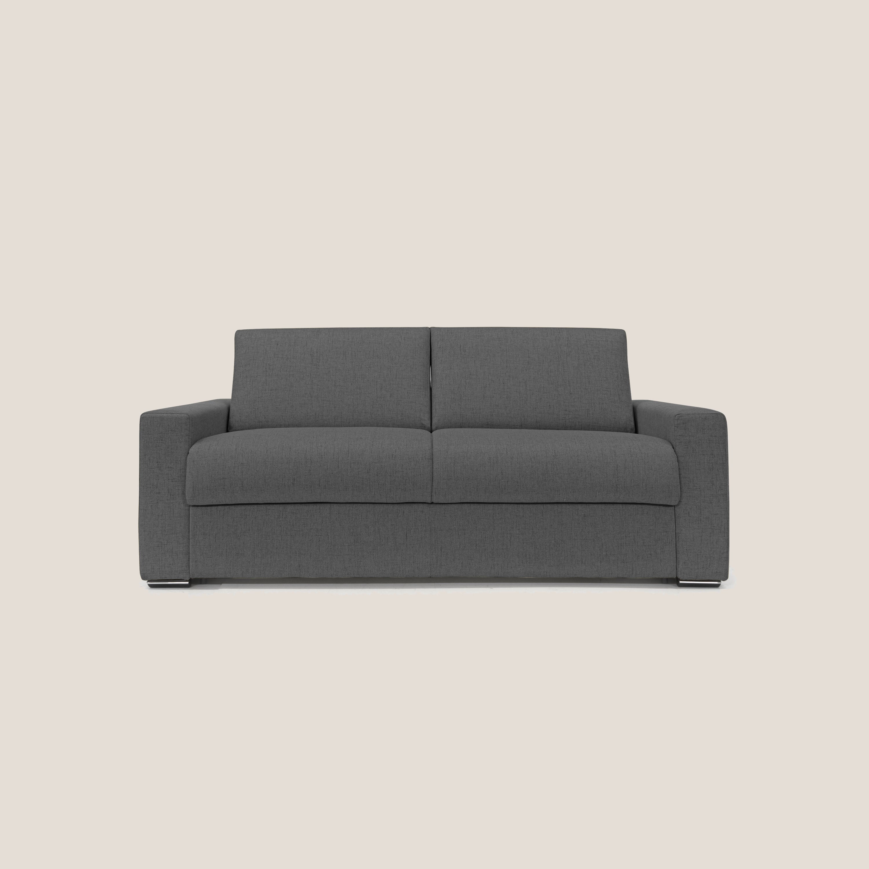 Nixon Divano letto matrimoniale con materasso 20 cm in tessuto impermeabile T03 antracite - divani.store