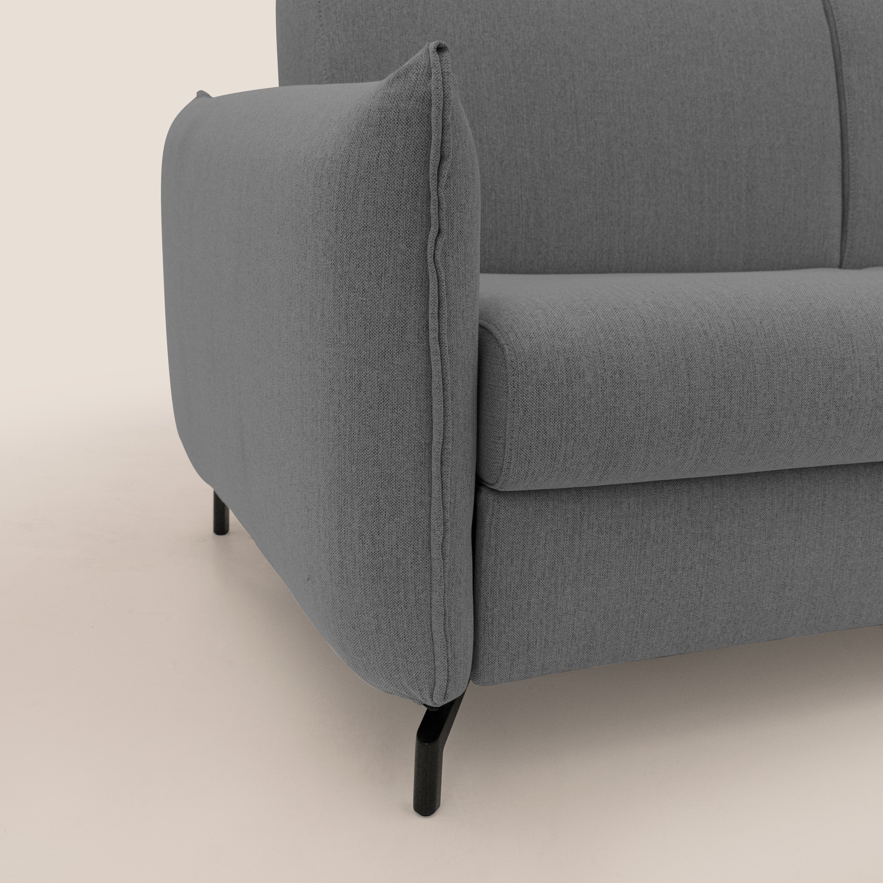 Scarlet divano letto in tessuto misto cotone impermeabile T19 antracite - divani.store