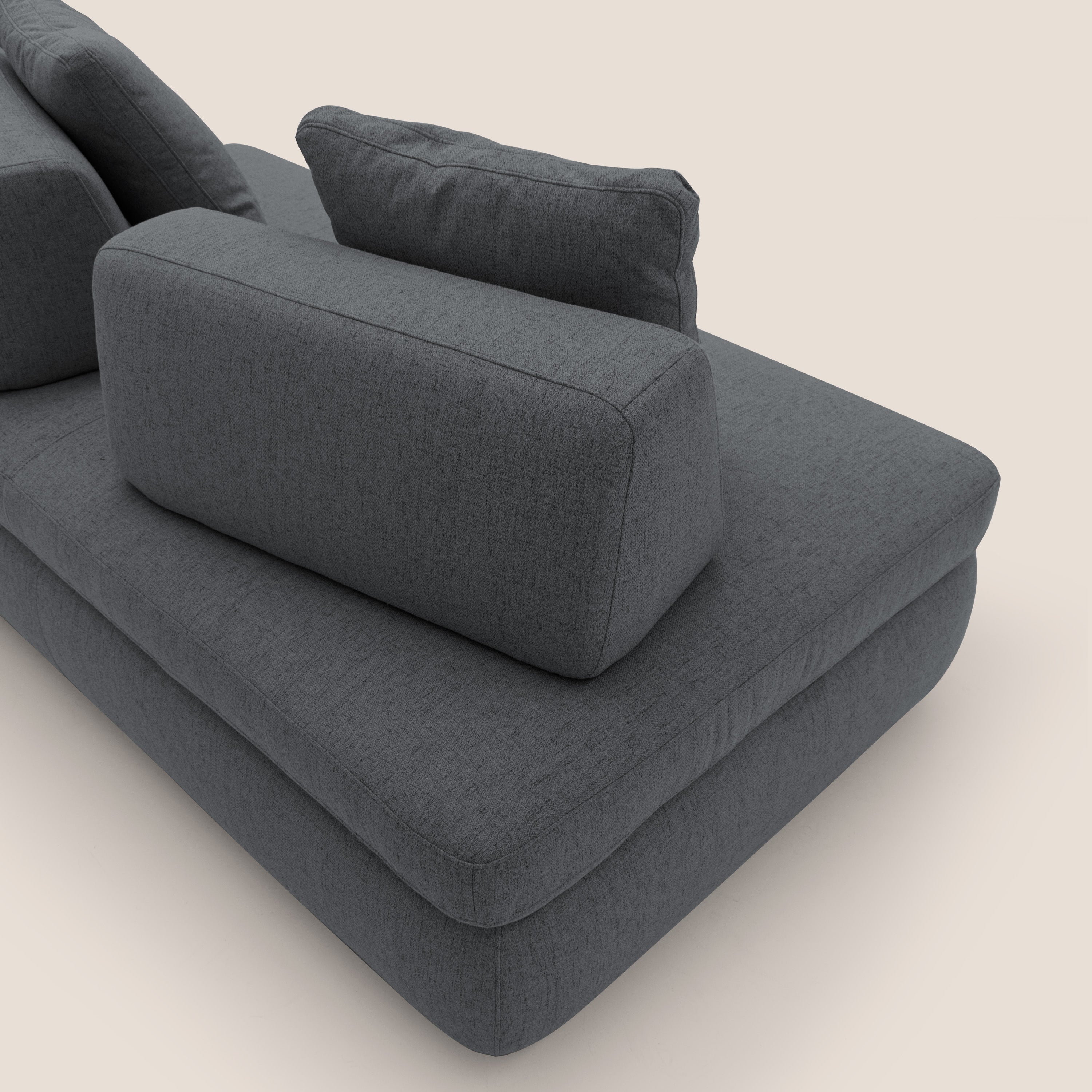 Gransasso Divano letto matrimoniale dal DESIGN innovativo in tessuto impermeabile T03 antracite - divani.store