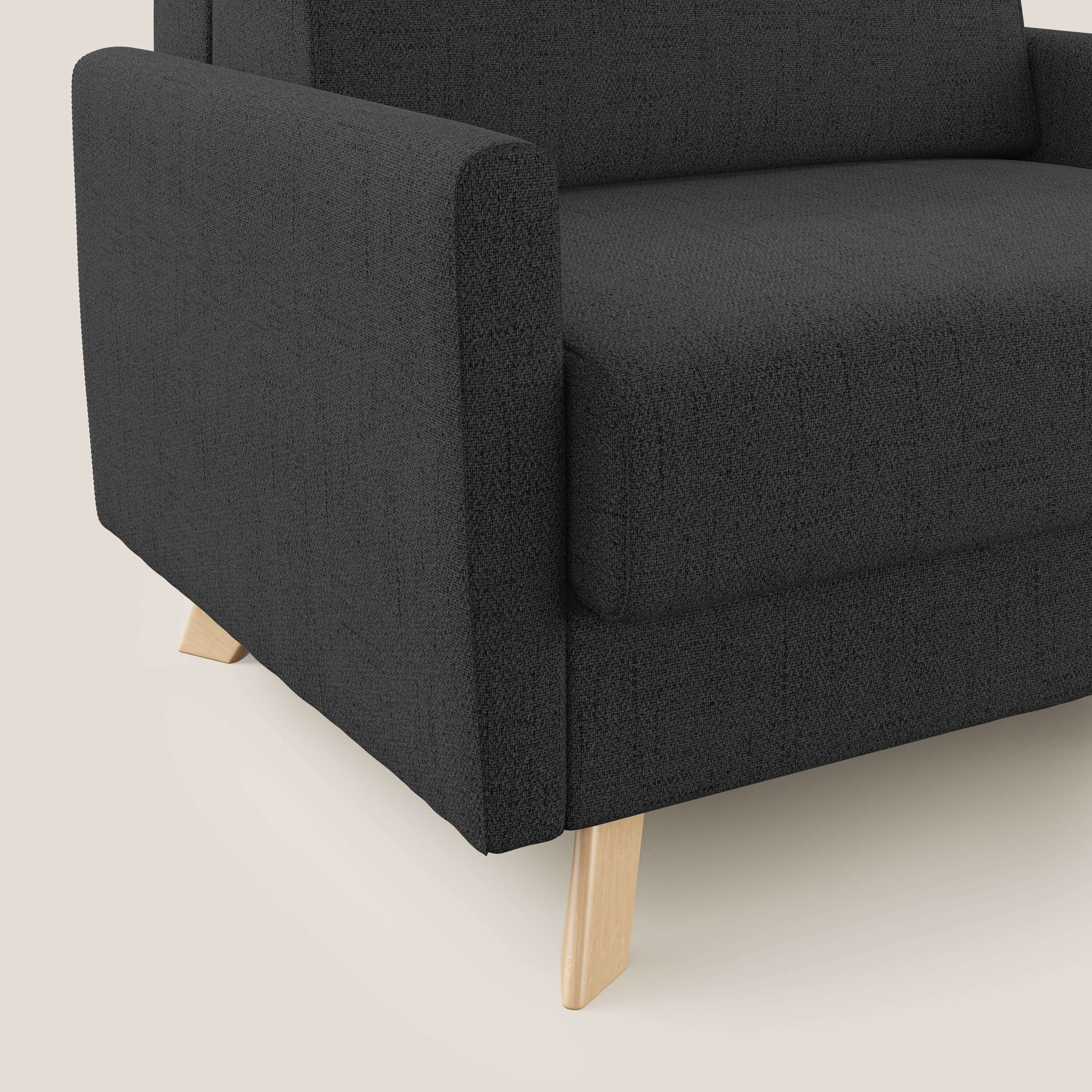 Edgar poltrona letto in tessuto felis impermeabile T03 antracite - divani.store