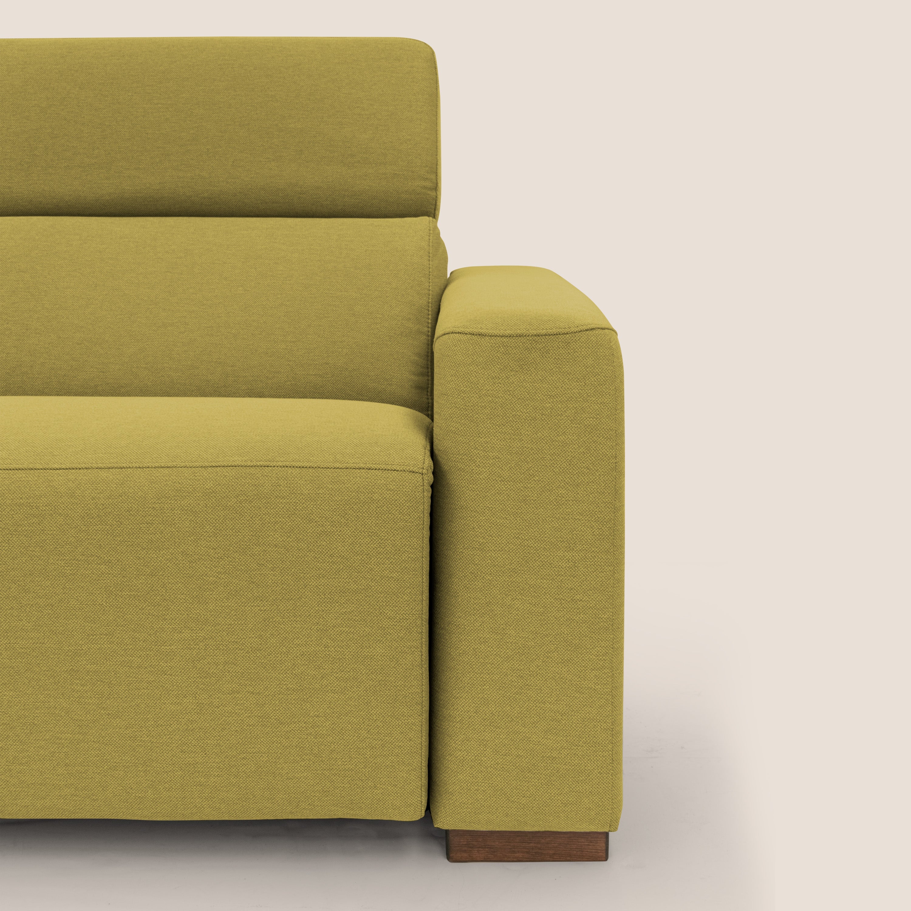 Poseidon divano letto + relax elettrico in tessuto smacchiabile impermeabile T05 giallo - divani.store